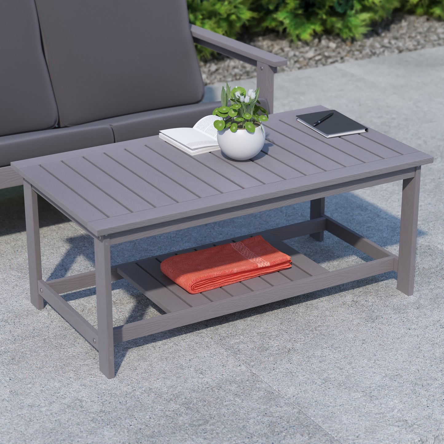 Gray Poly Resin Table JJ-T14022-GY-GG