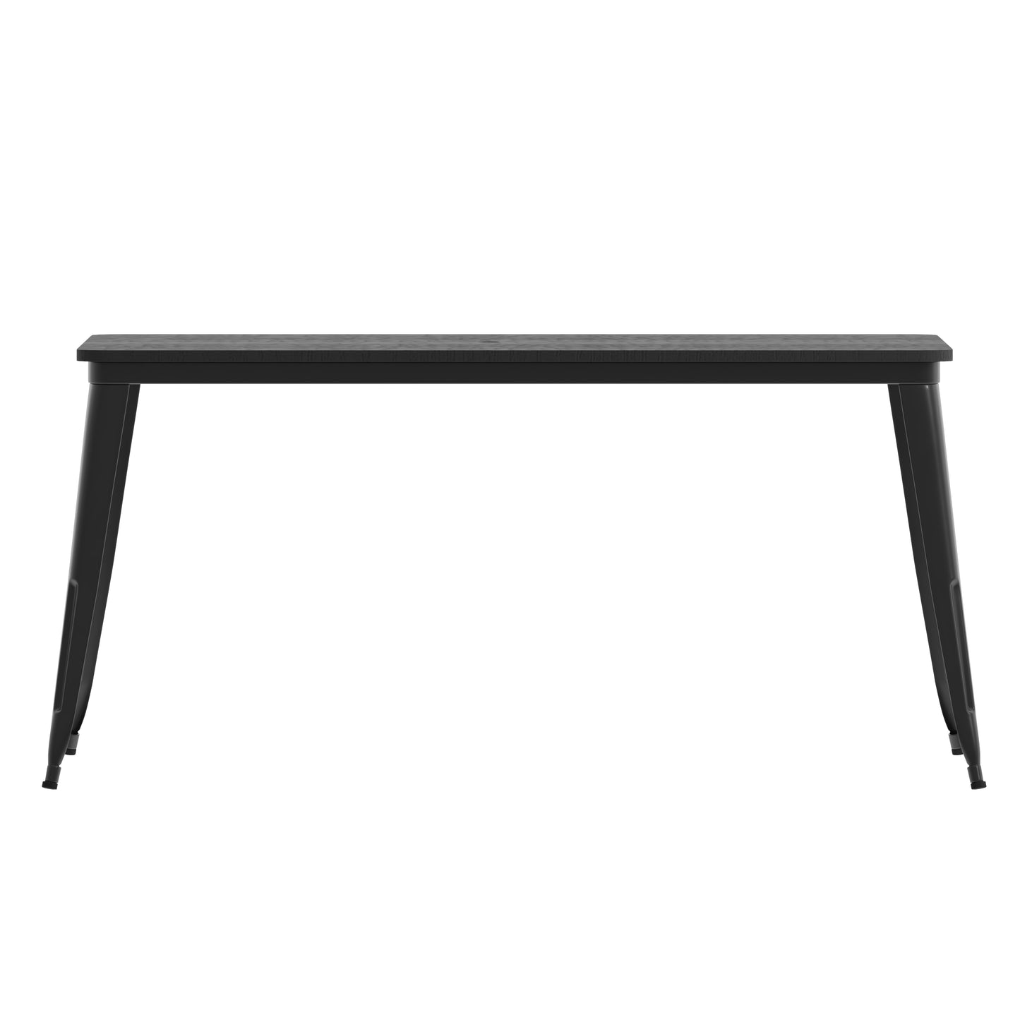 Contemporary 30" x 60" Commercial Dining Table for 6 with Umbrella Hole