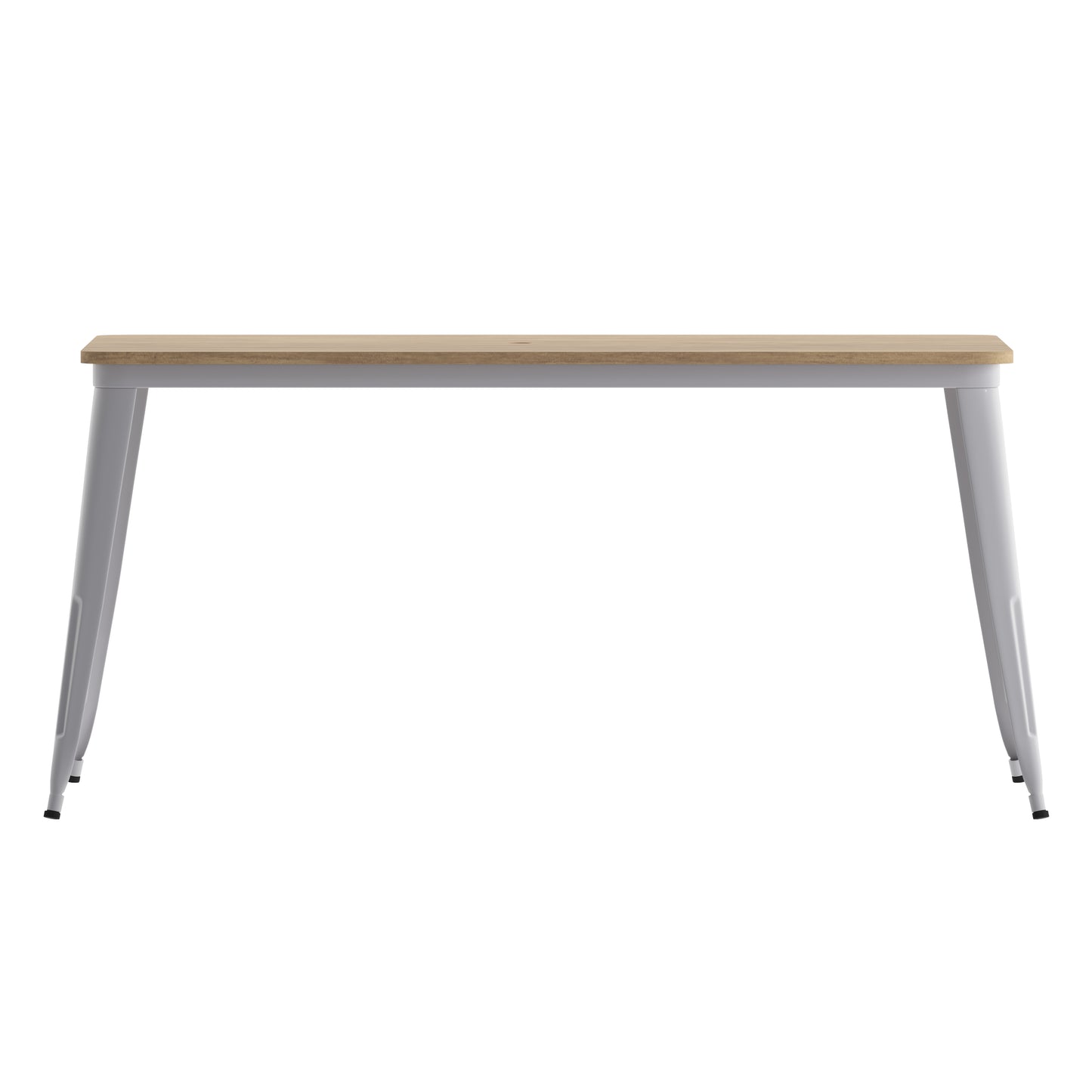 Contemporary 30" x 60" Commercial Dining Table for 6 with Umbrella Hole