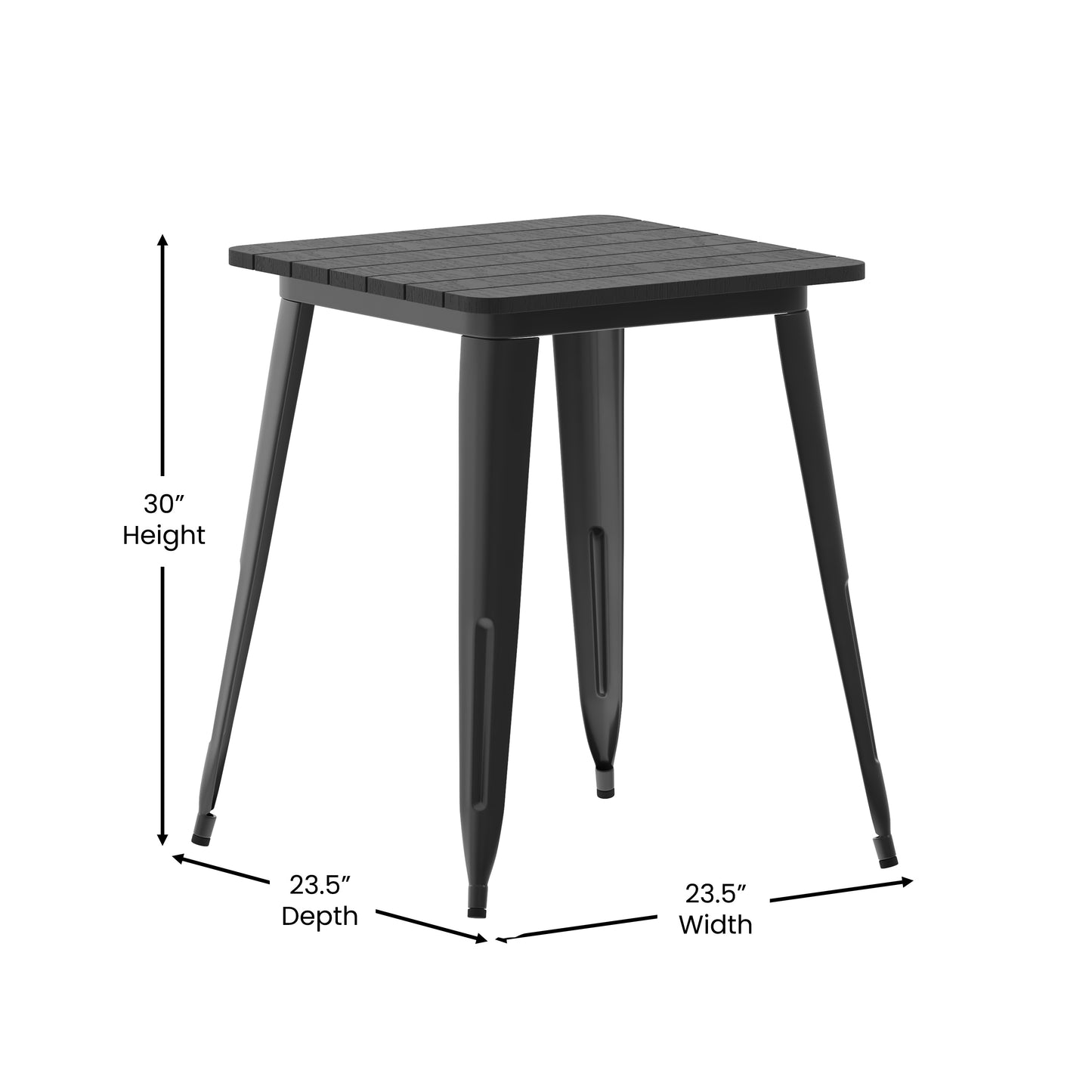 Contemporary 23.75" Square Commercial Dining Table for 2