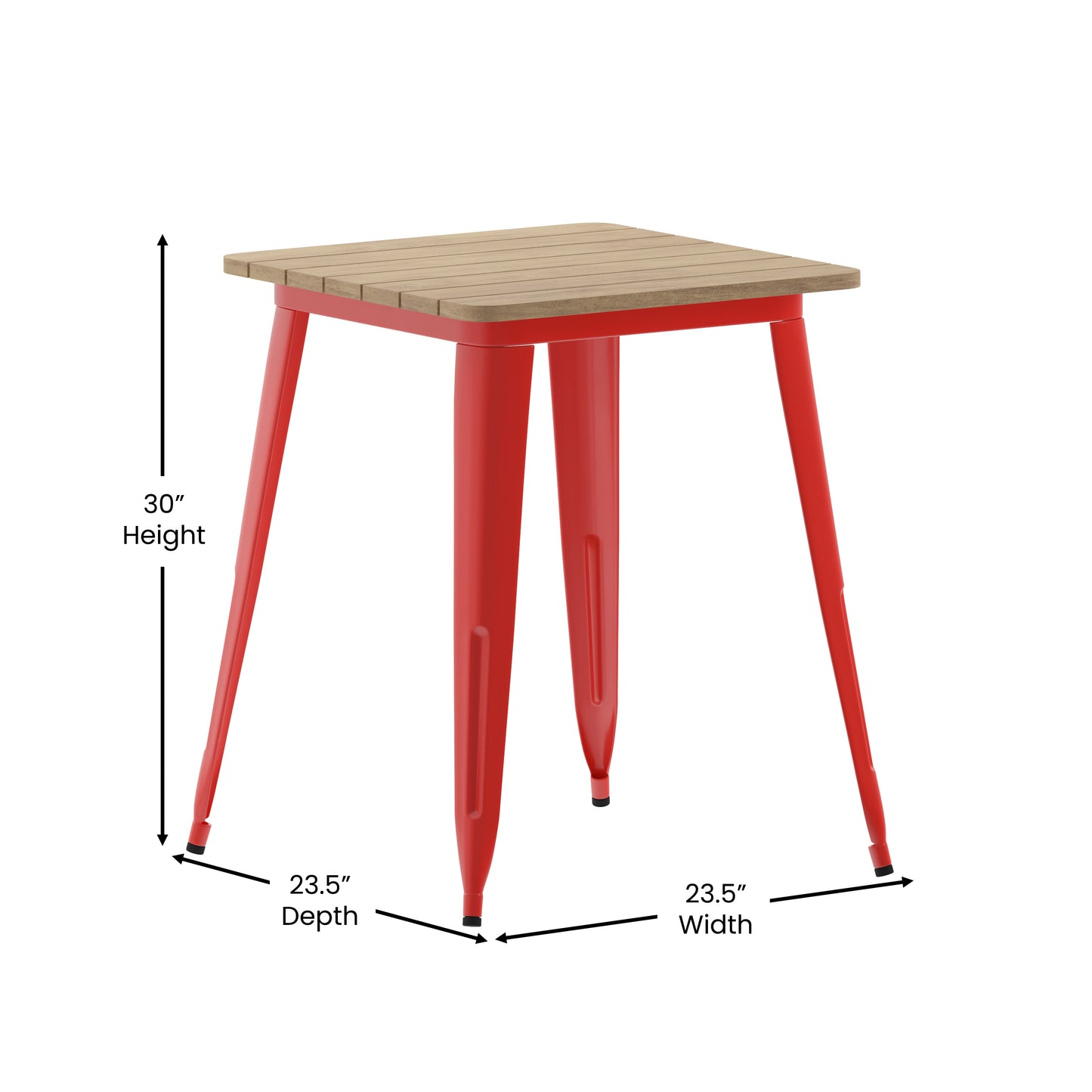 Contemporary 23.75" Square Commercial Dining Table for 2