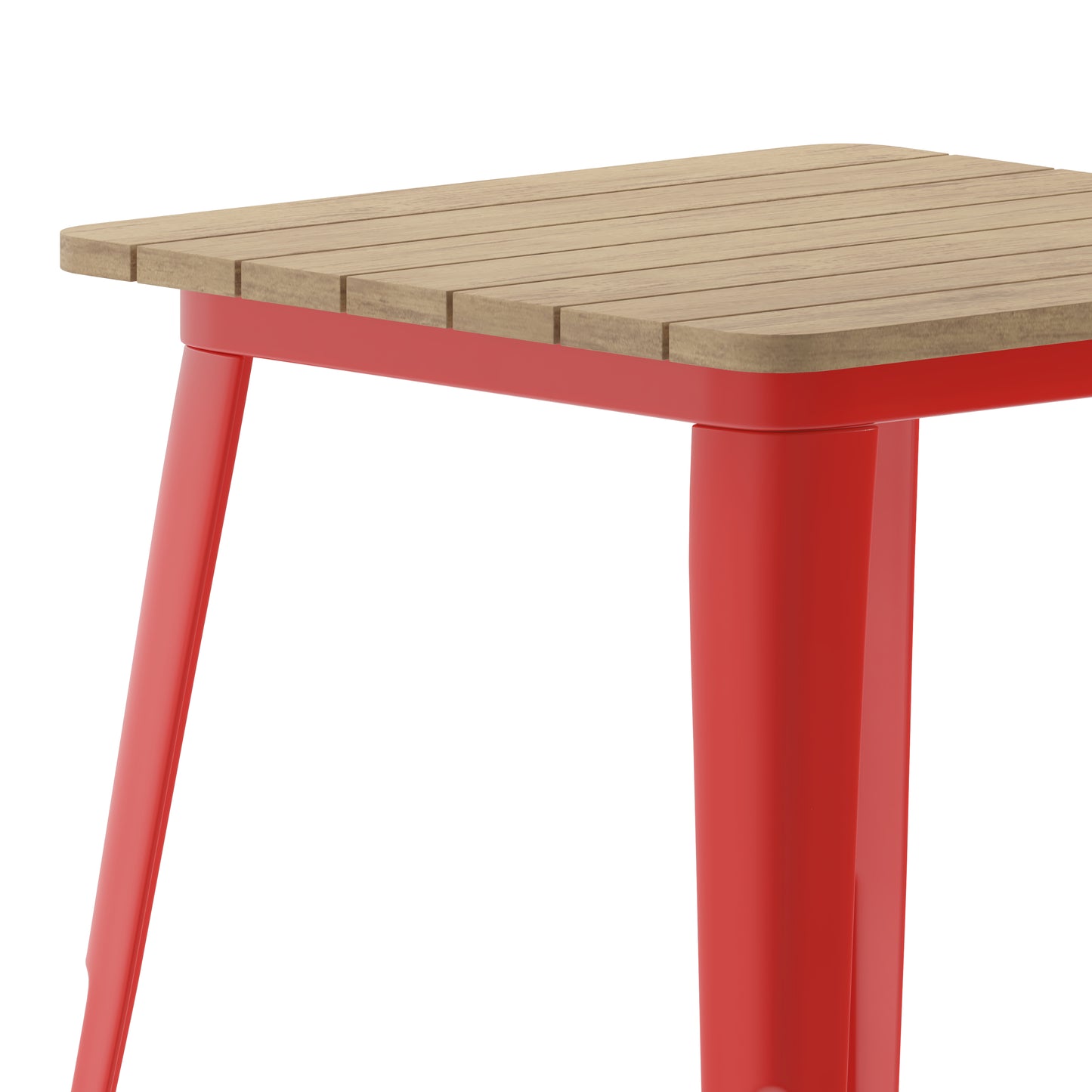 23.75" SQ BR/RED Dining Table JJ-T14619-60-BRRD-GG