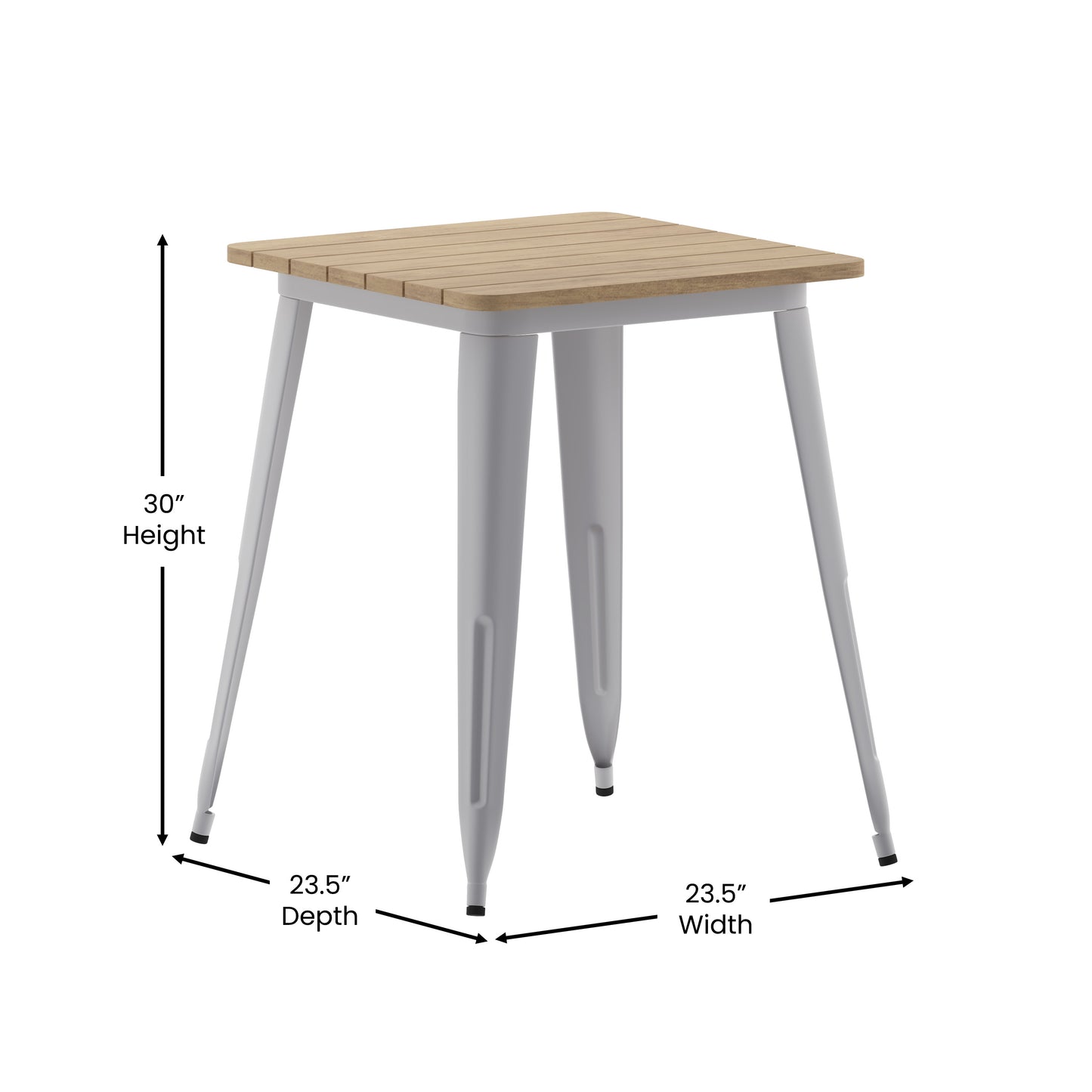 Contemporary 23.75" Square Commercial Dining Table for 2