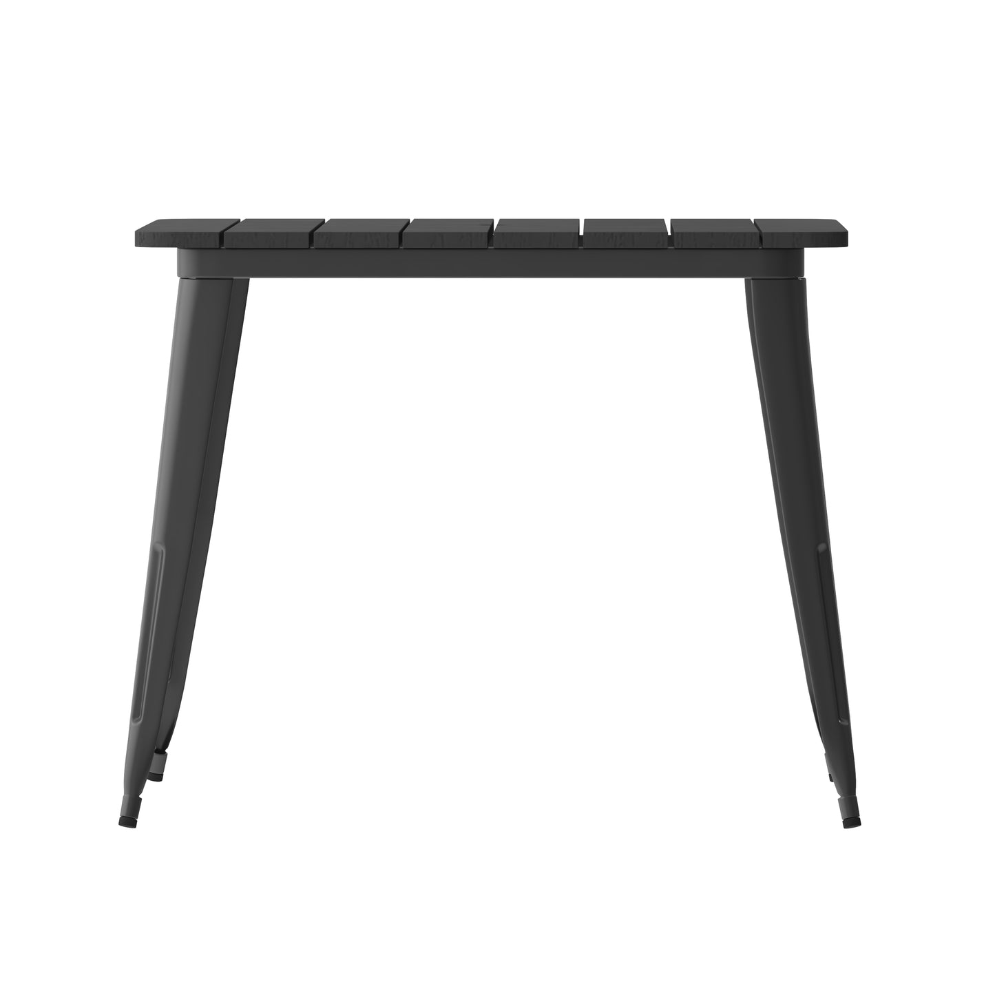 Contemporary 36" Square Commercial Dining Table for 4 with Umbrella Hole