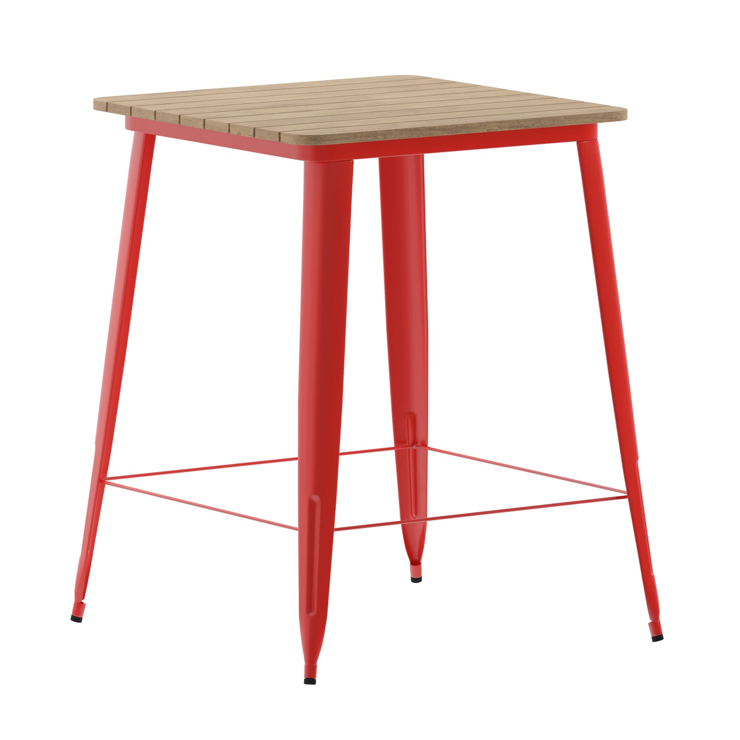 31.5" SQ BR/RED Bar Top Table JJ-T14619H-80-BRRD-GG