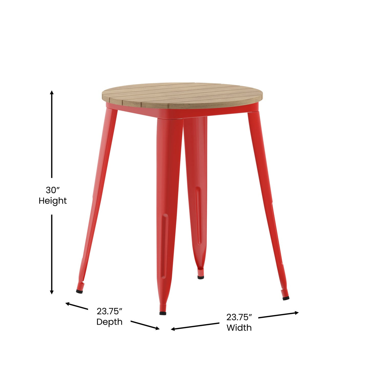 Contemporary 23.75" Round Commercial Dining Table for 2