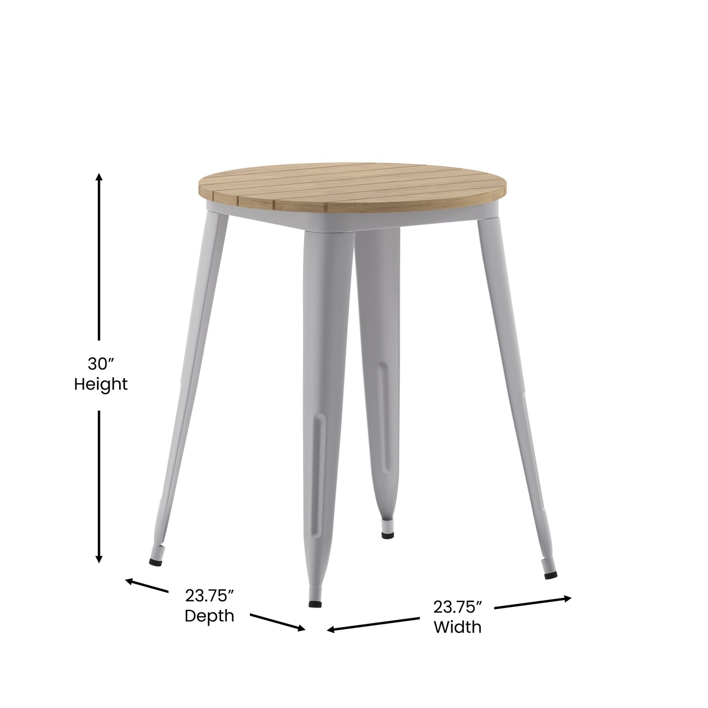 Contemporary 23.75" Round Commercial Dining Table for 2