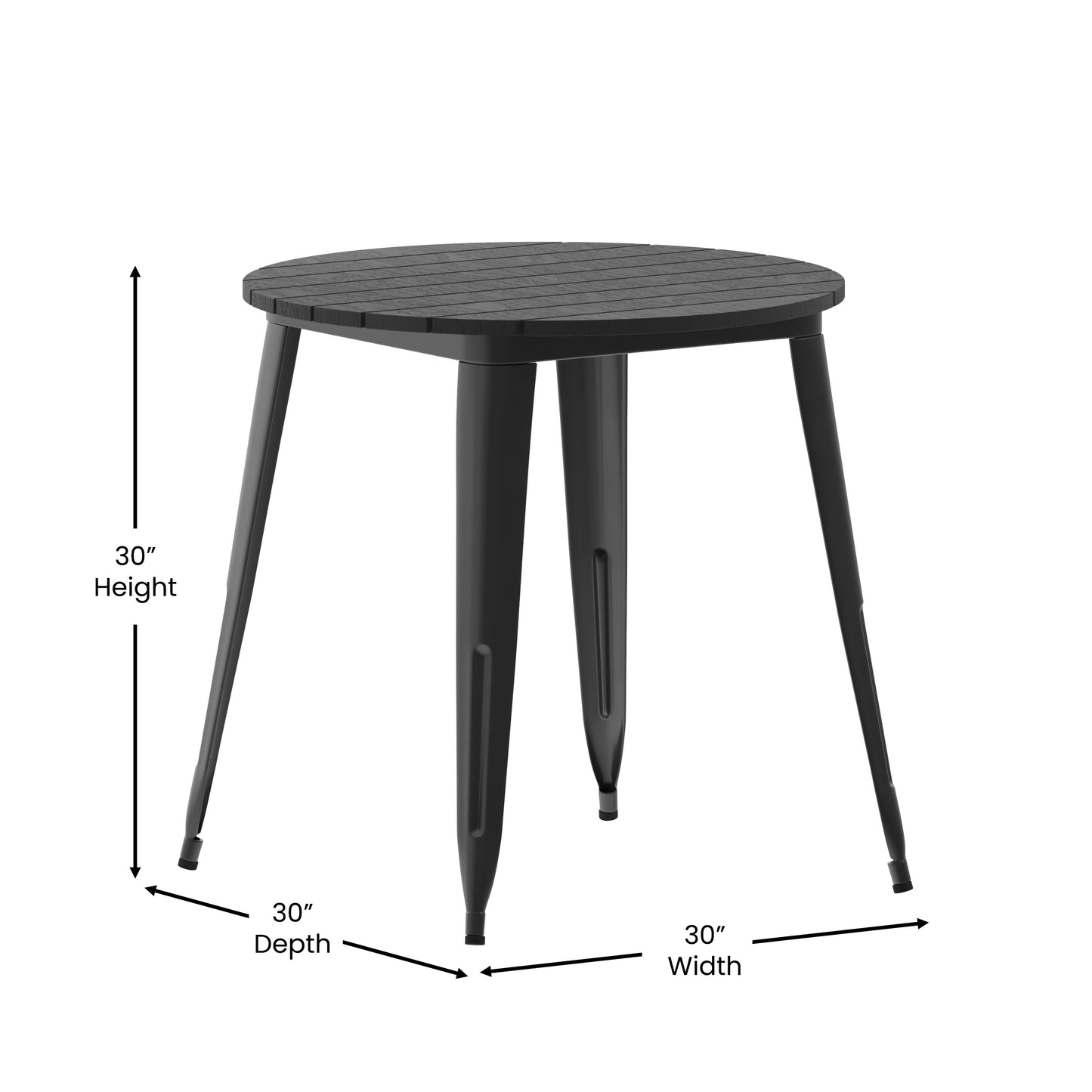 Contemporary 30" Round Commercial Dining Table for 4