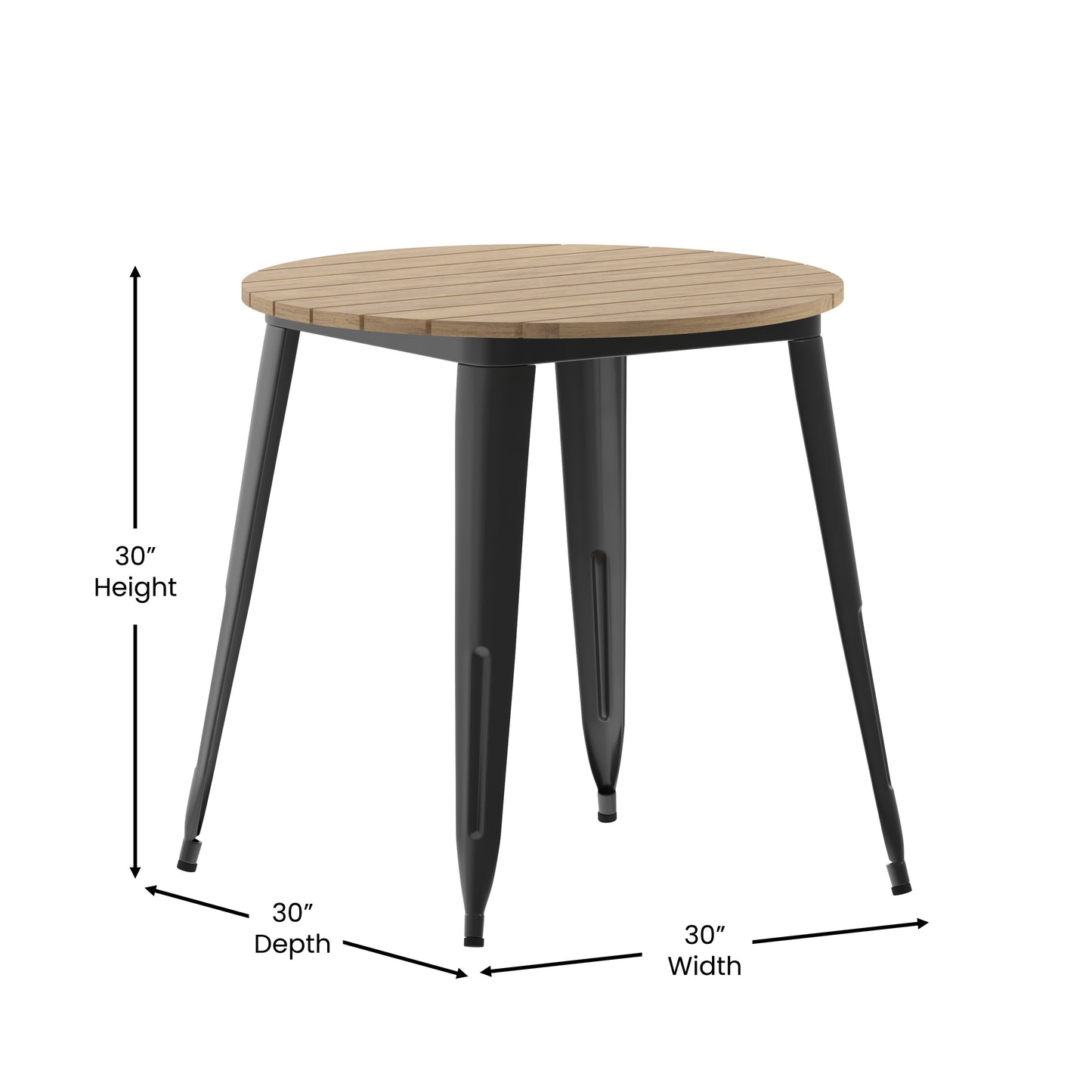 30" RD BR/BK Dining Table JJ-T14623-80-BRBK-GG