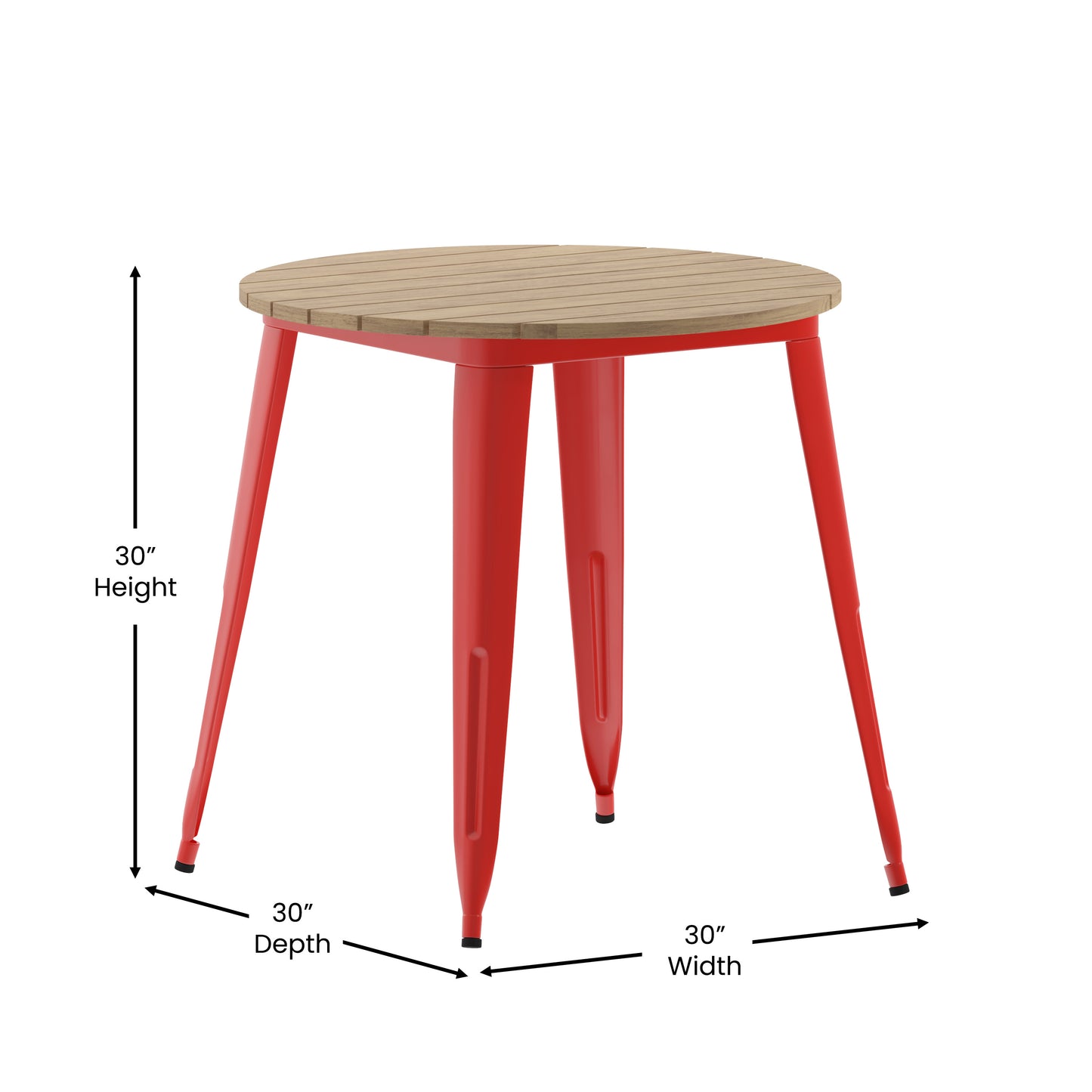 Contemporary 30" Round Commercial Dining Table for 4