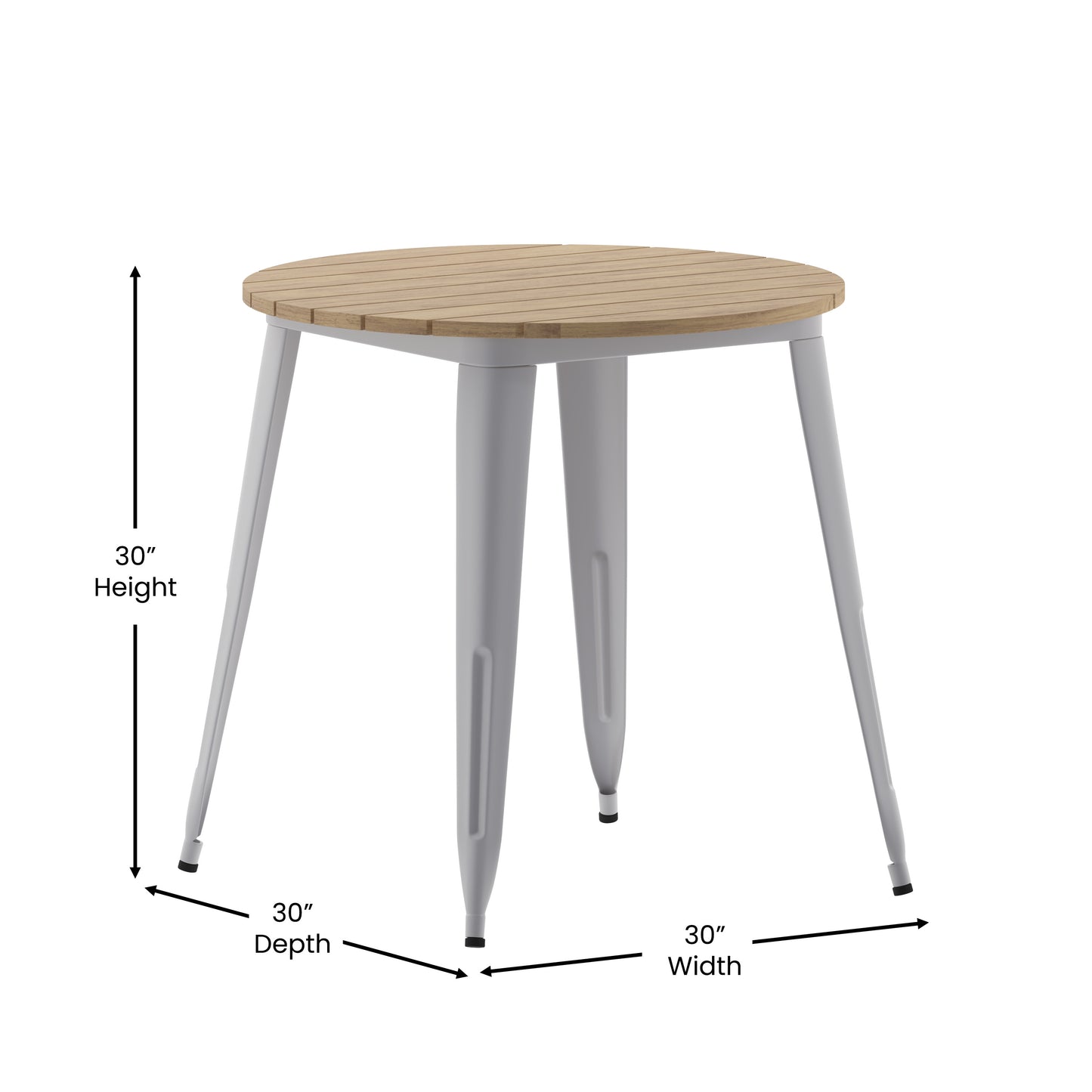 Contemporary 30" Round Commercial Dining Table for 4