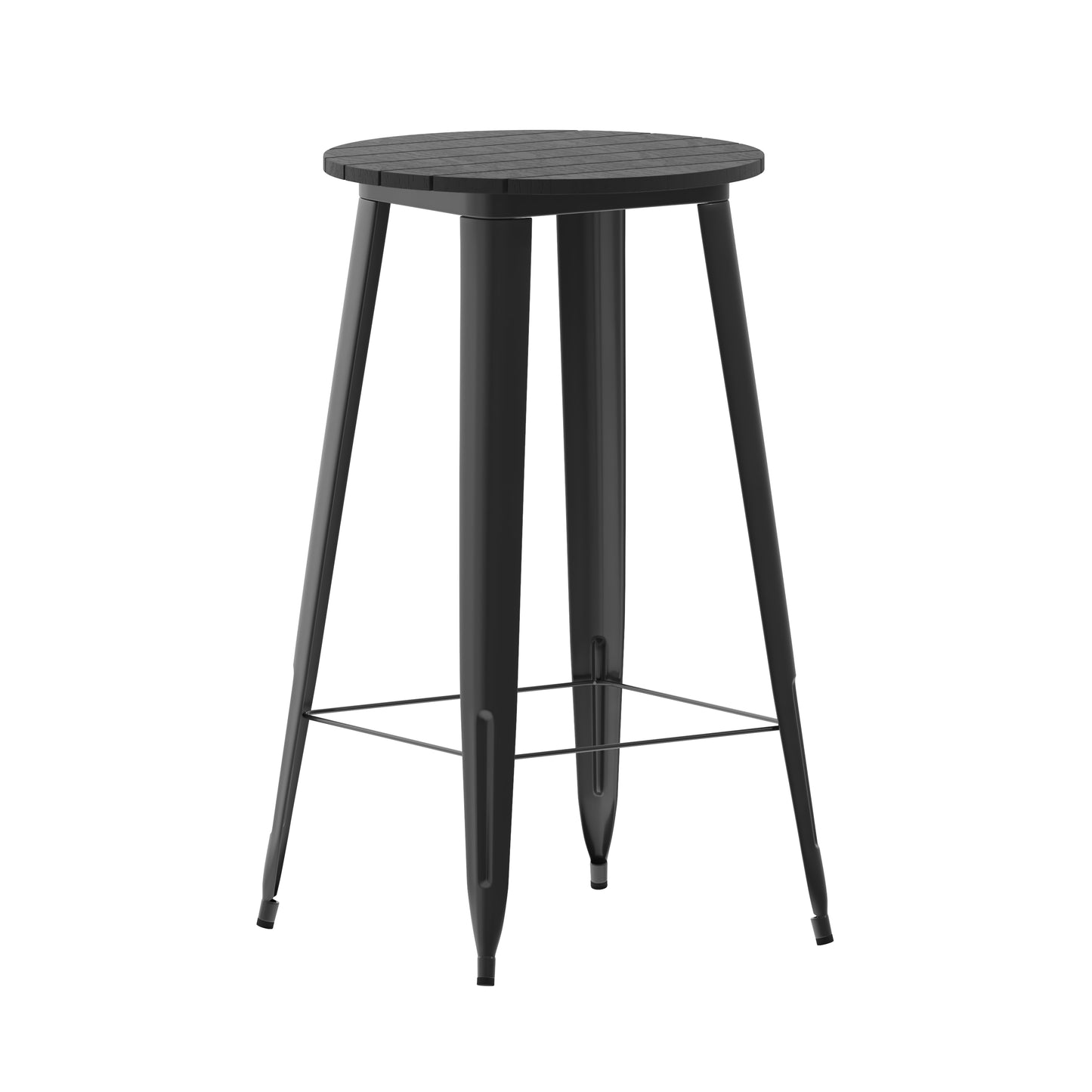 Contemporary 23.75" Round Commercial Bar Height Dining Table for 2