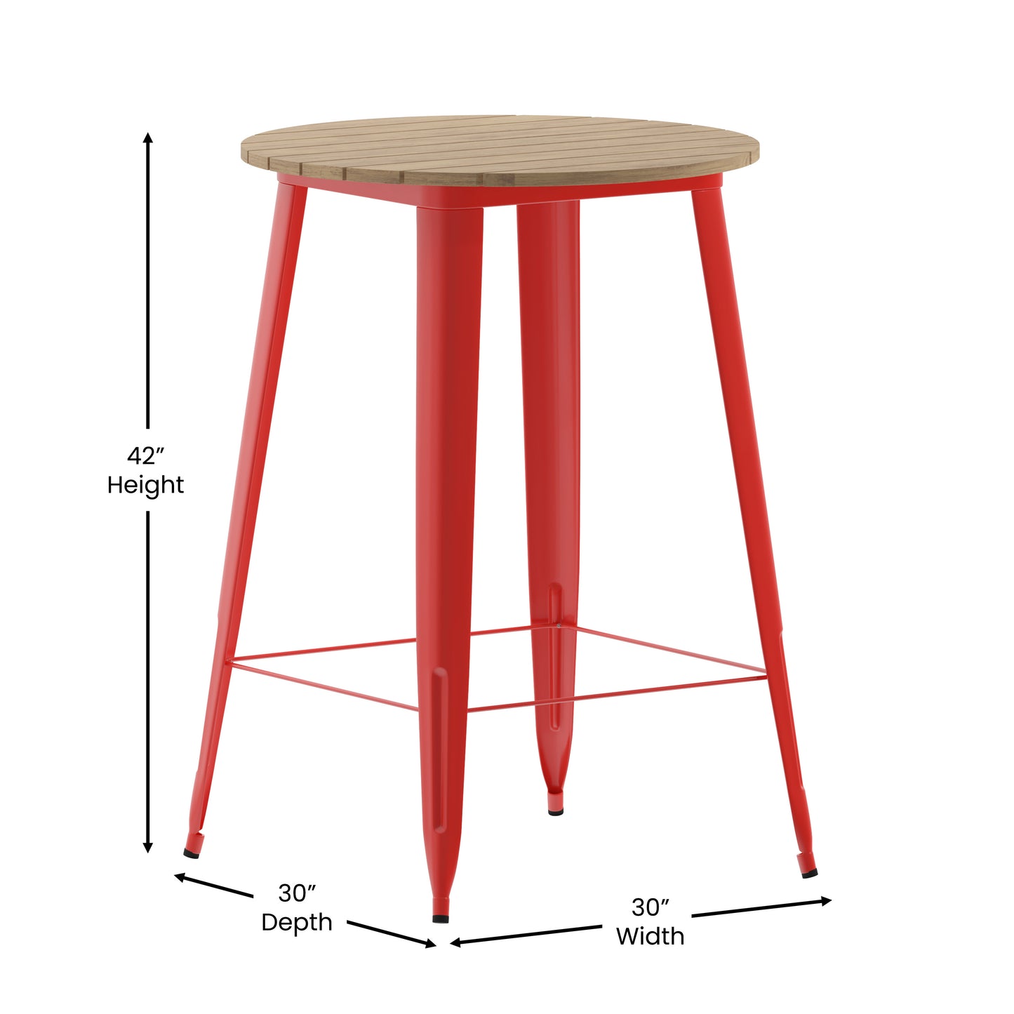 Contemporary 30" Round Commercial Bar Height Dining Table for 4