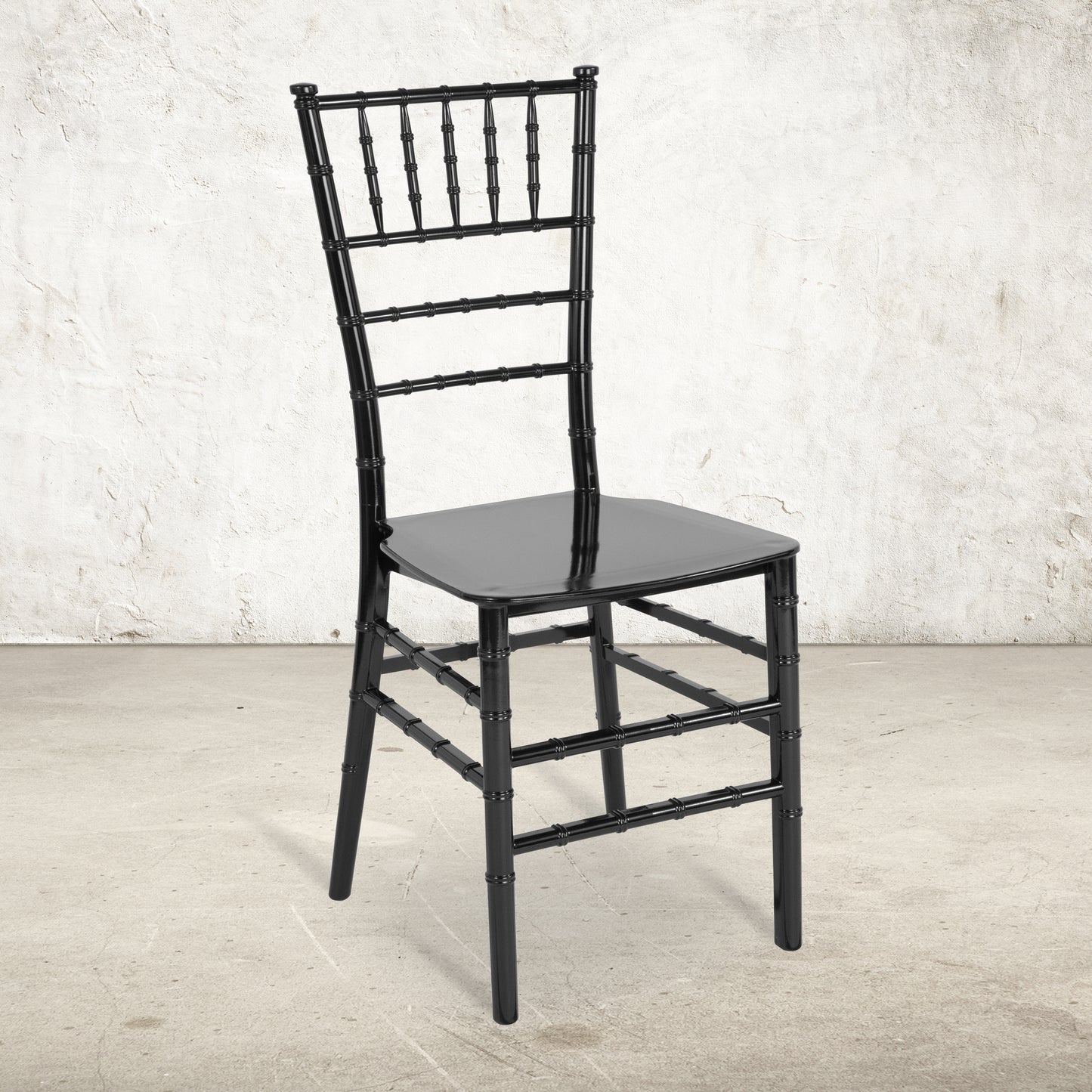 Black Resin Chiavari Chair LE-BLACK-M-GG