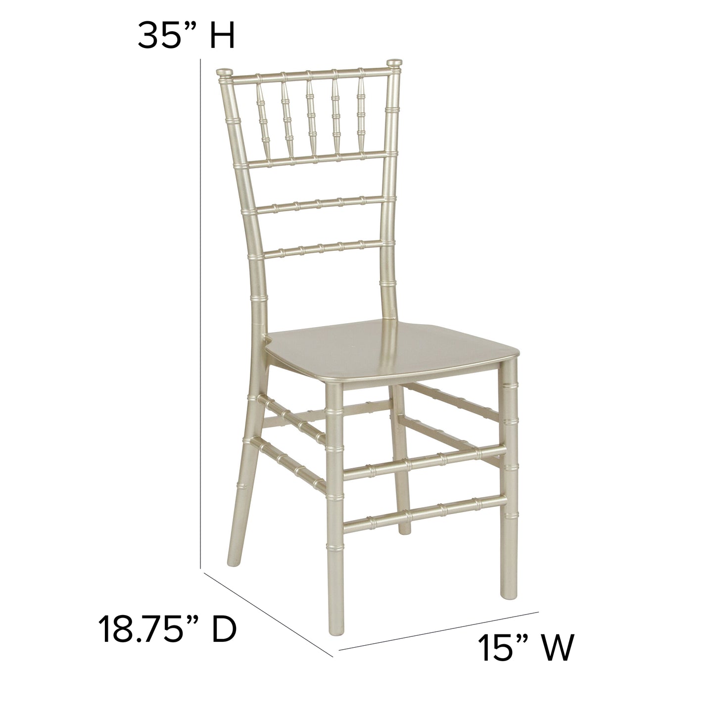 Champagne Resin Chiavari Chair LE-CHAMP-M-GG