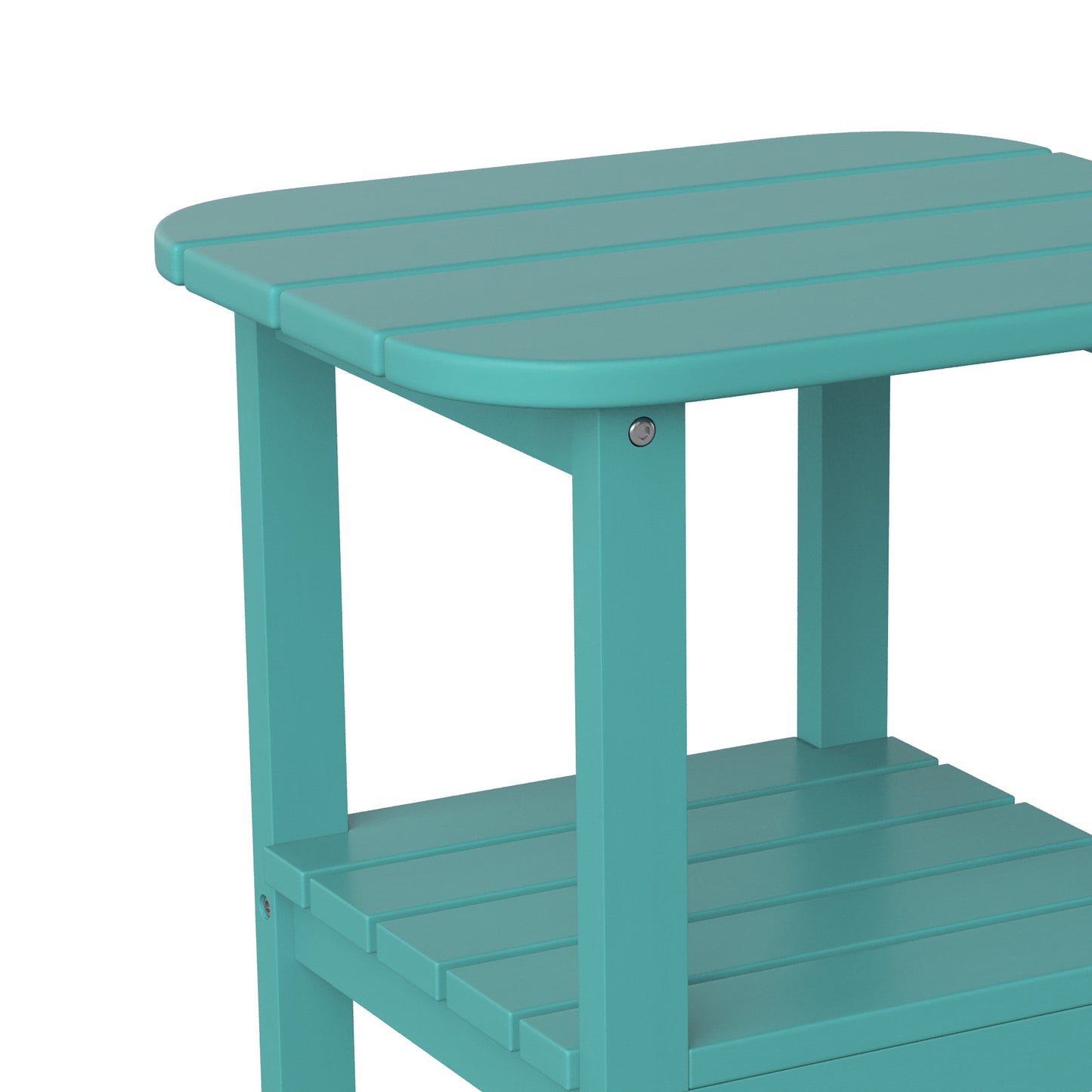 Blue 2 Tier Patio Side Table LE-HMP-1035-1517H-BL-GG