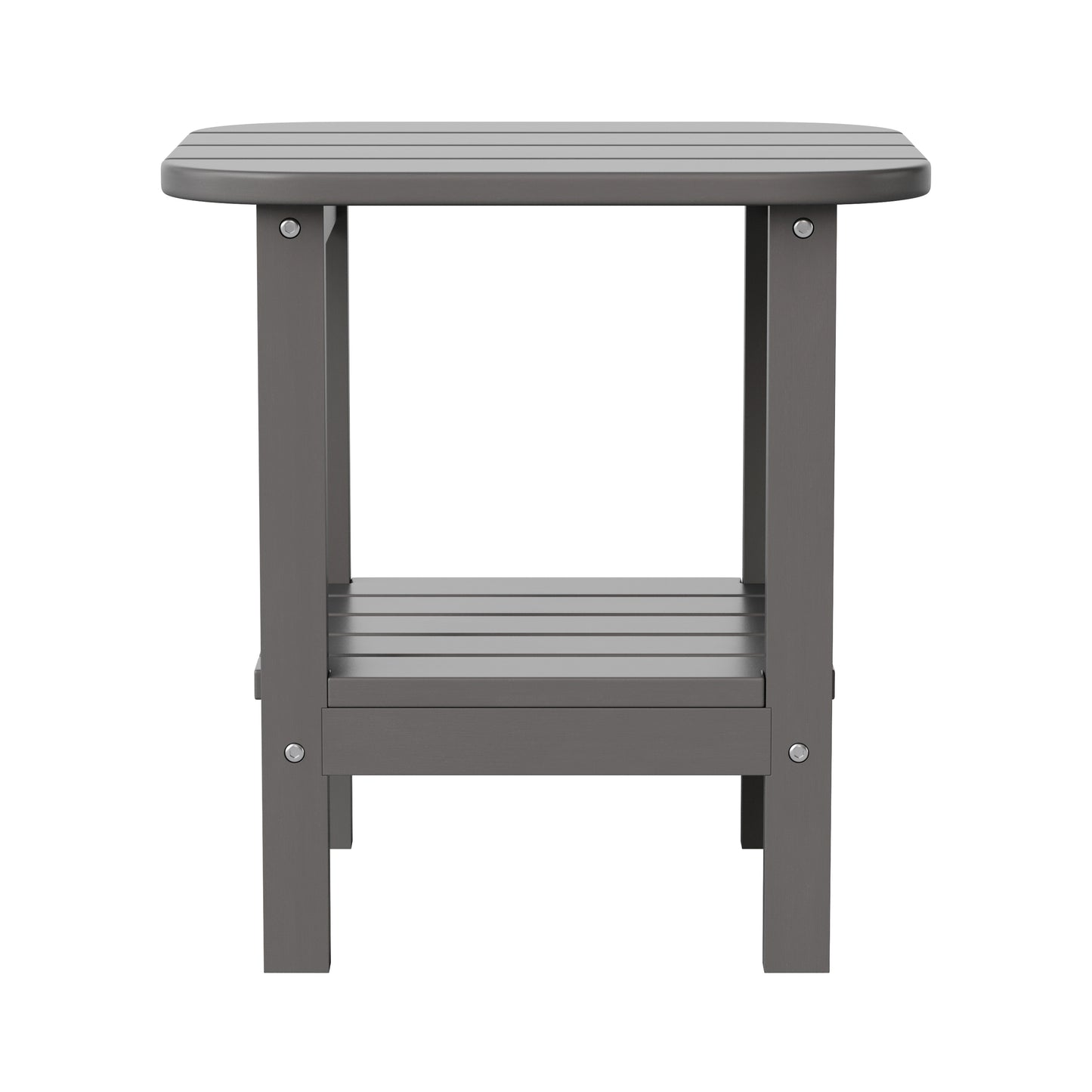 Gray 2 Tier Patio Side Table LE-HMP-1035-1517H-GY-GG