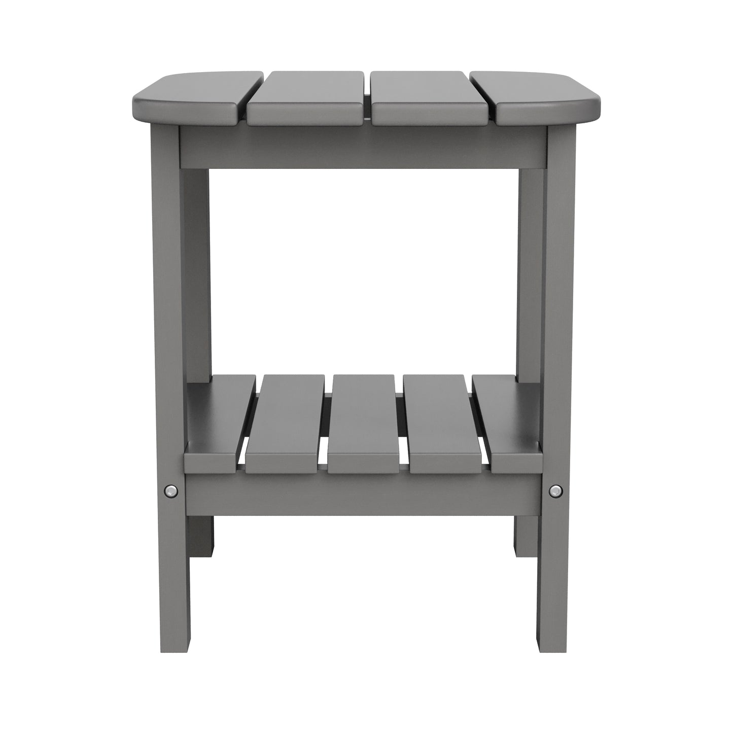 Gray 2 Tier Patio Side Table LE-HMP-1035-1517H-GY-GG