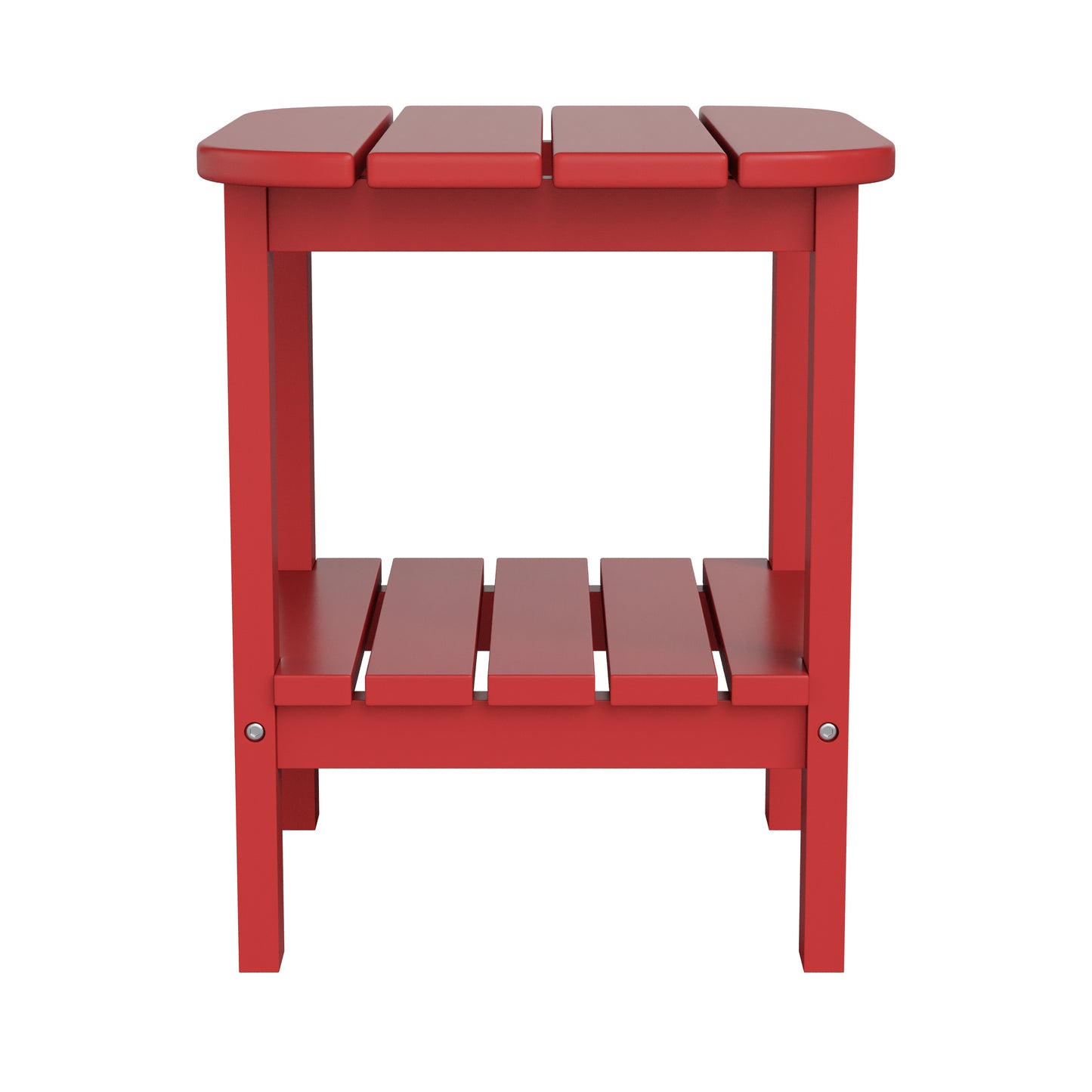 Red 2 Tier Patio Side Table LE-HMP-1035-1517H-RD-GG