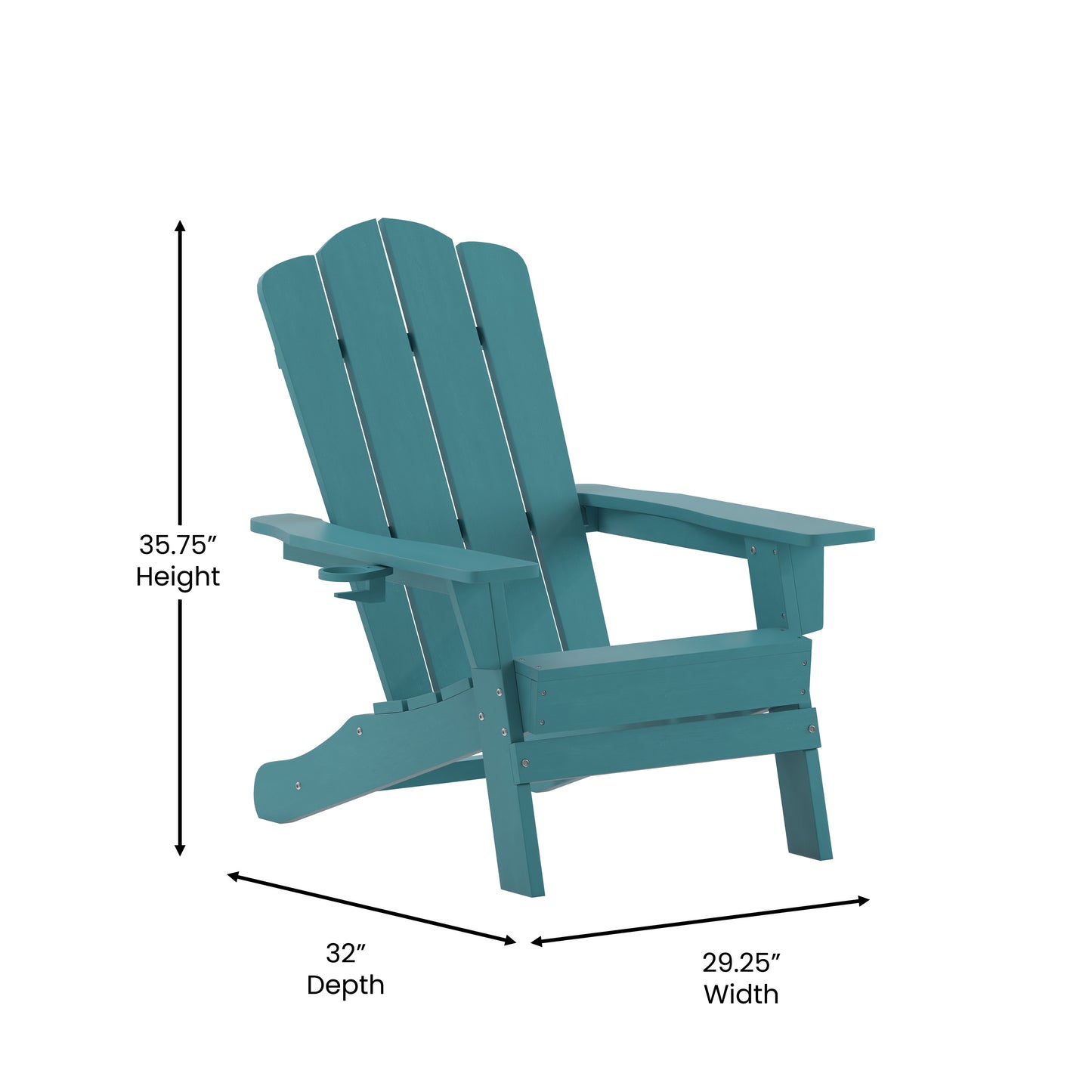 Blue Patio Chair - Cupholder LE-HMP-1044-10-BL-GG