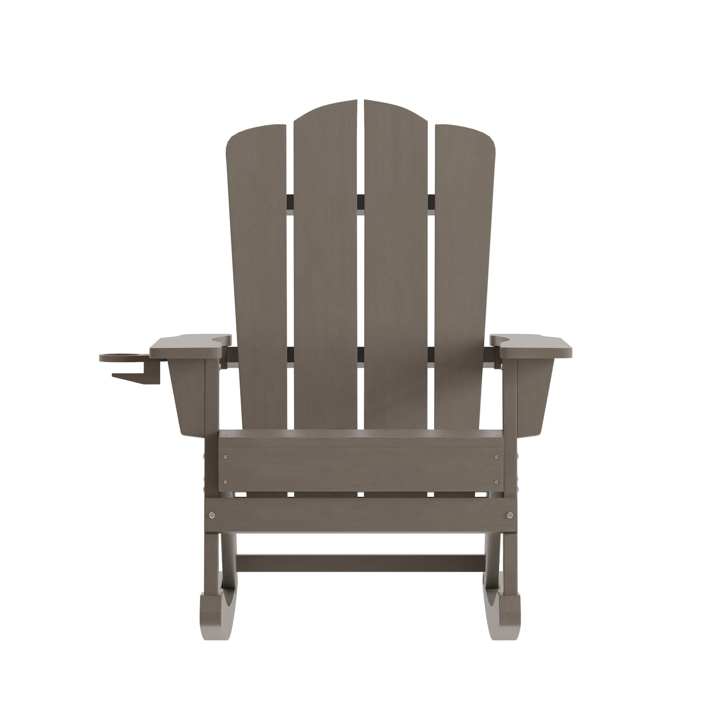 Brown Rocking Chair-Cupholder LE-HMP-1044-31-BR-GG