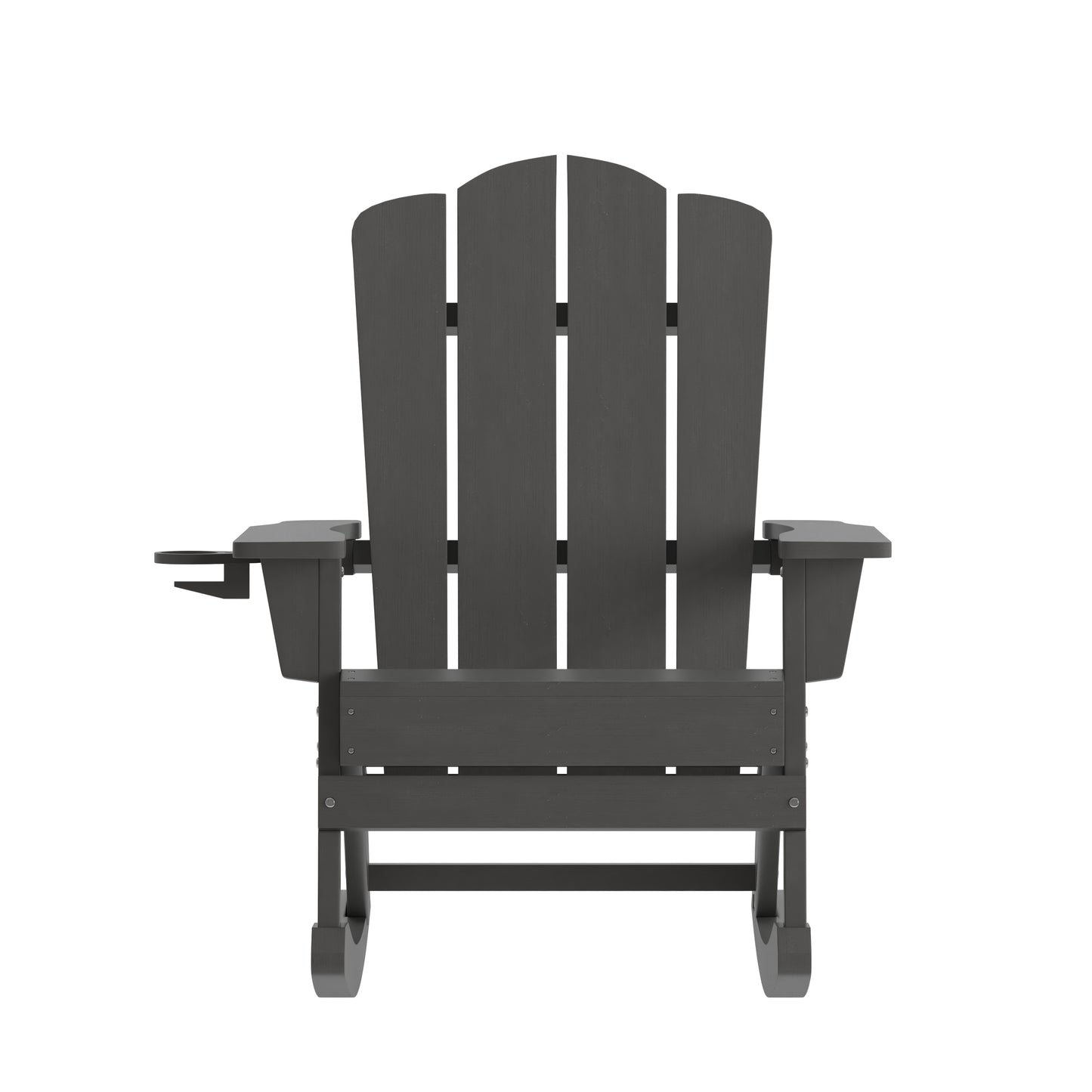 Gray Rocking Chair-Cupholder LE-HMP-1044-31-GY-GG