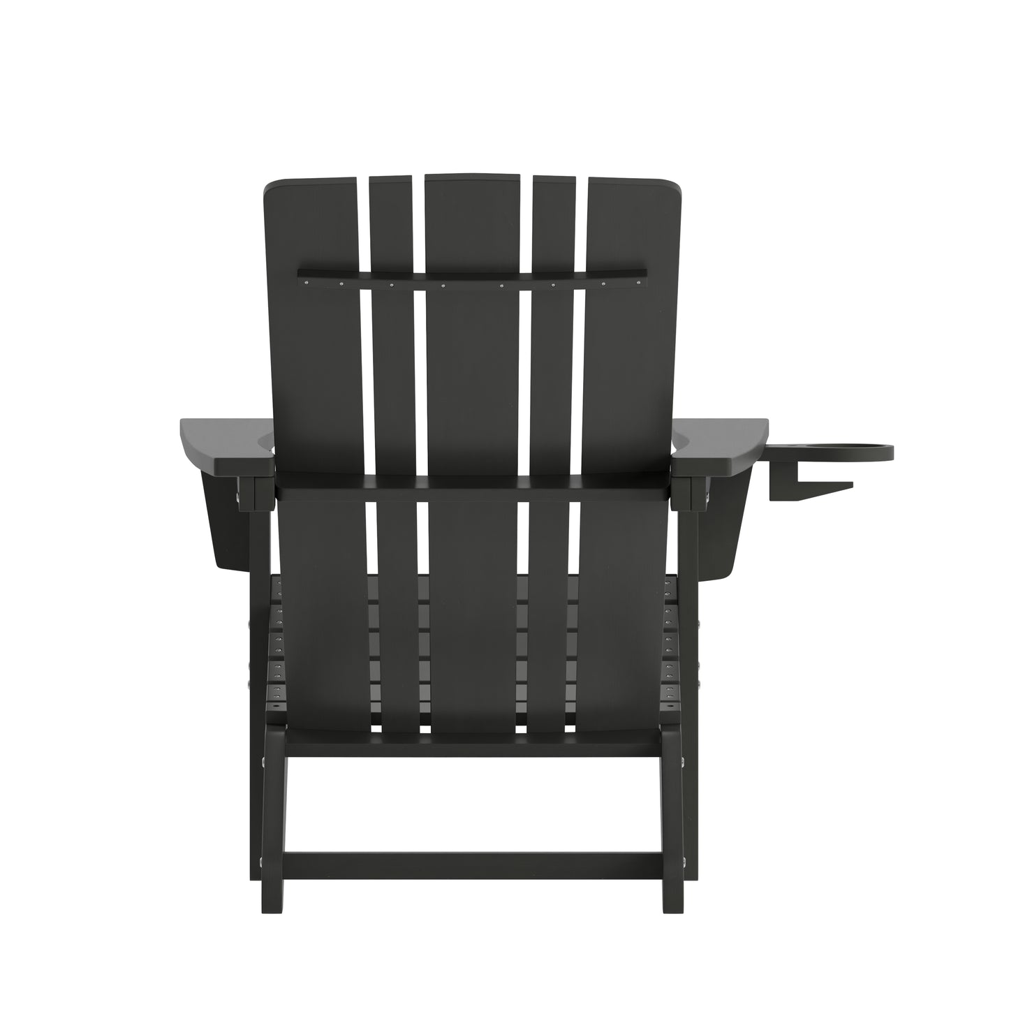 Black Patio Chair - Cupholder LE-HMP-1045-10-BK-GG