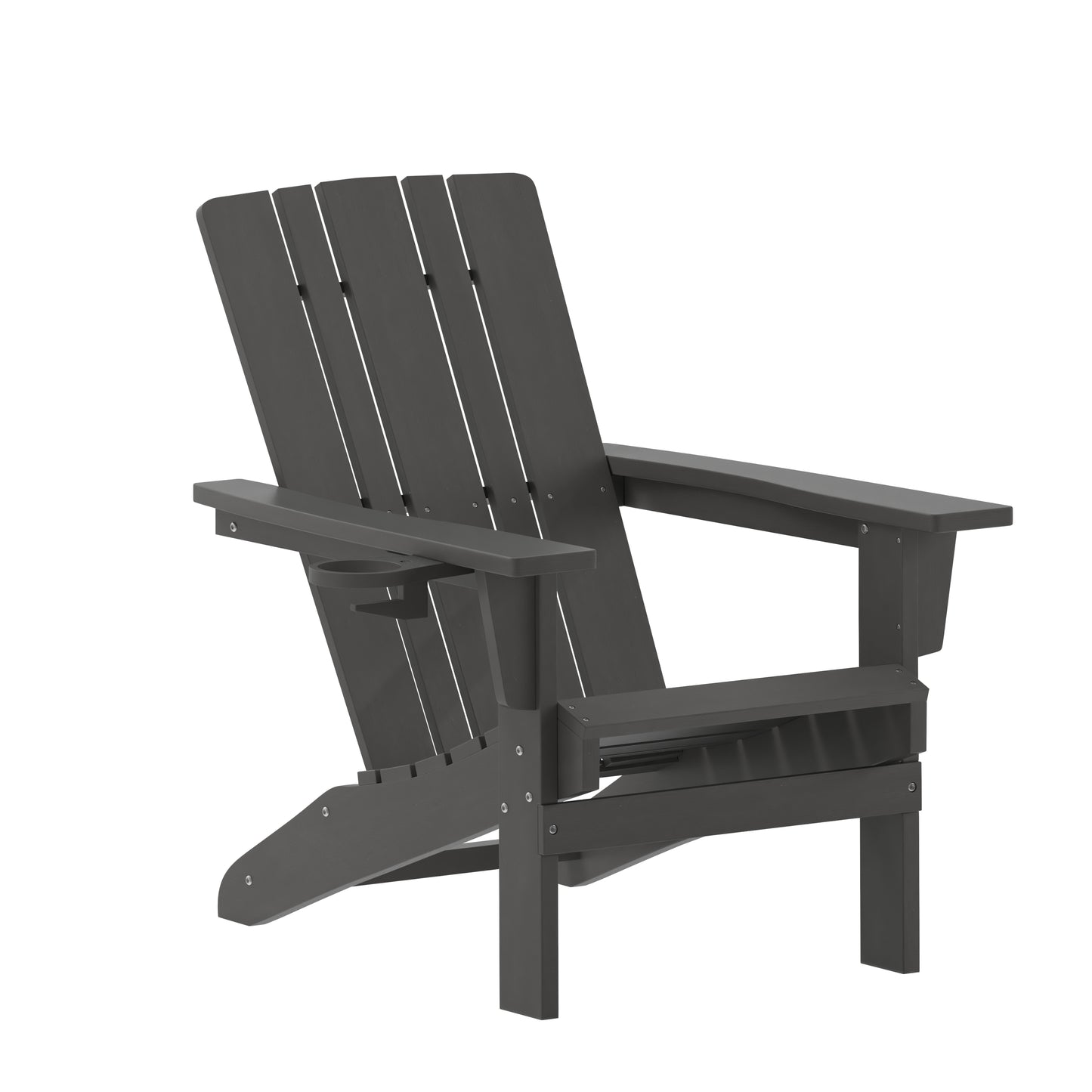 Gray Patio Chair - Cupholder LE-HMP-1045-10-GY-GG