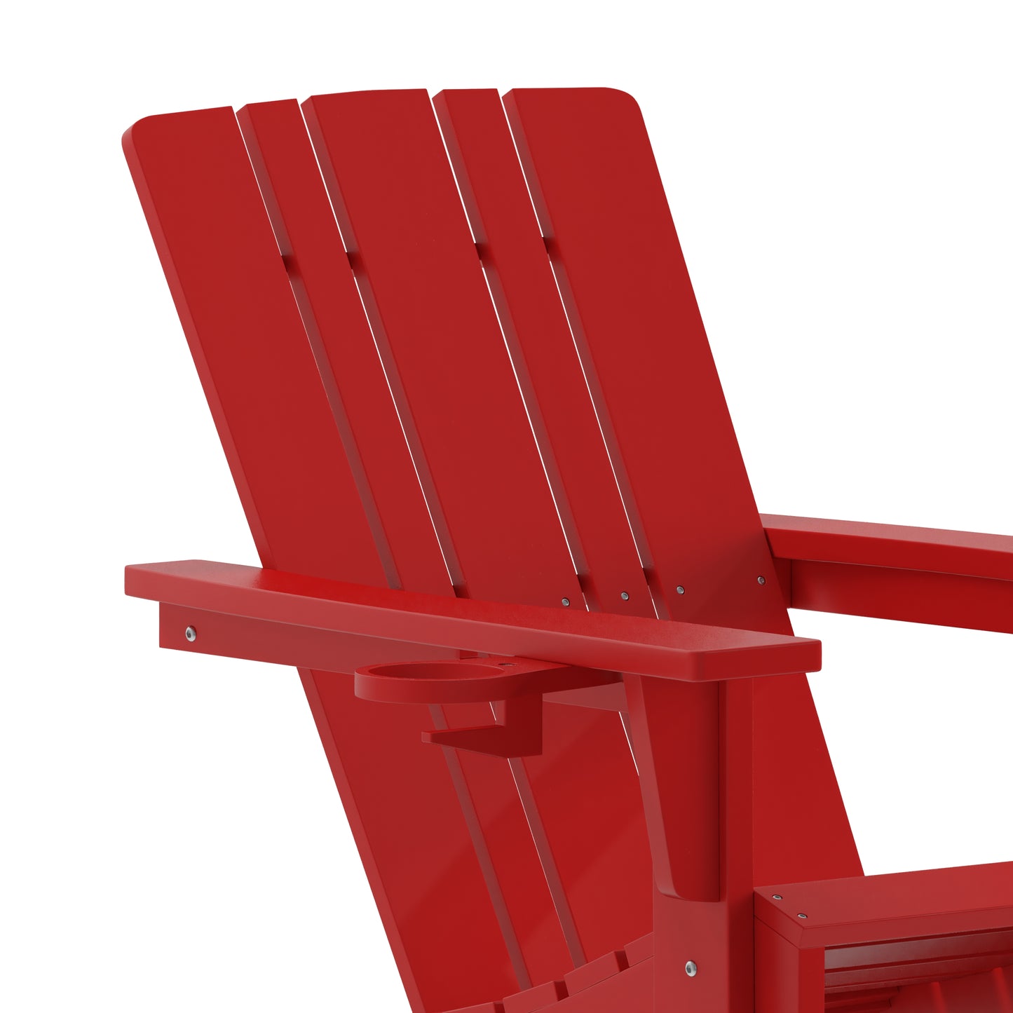 Red Patio Chair - Cupholder LE-HMP-1045-10-RD-GG