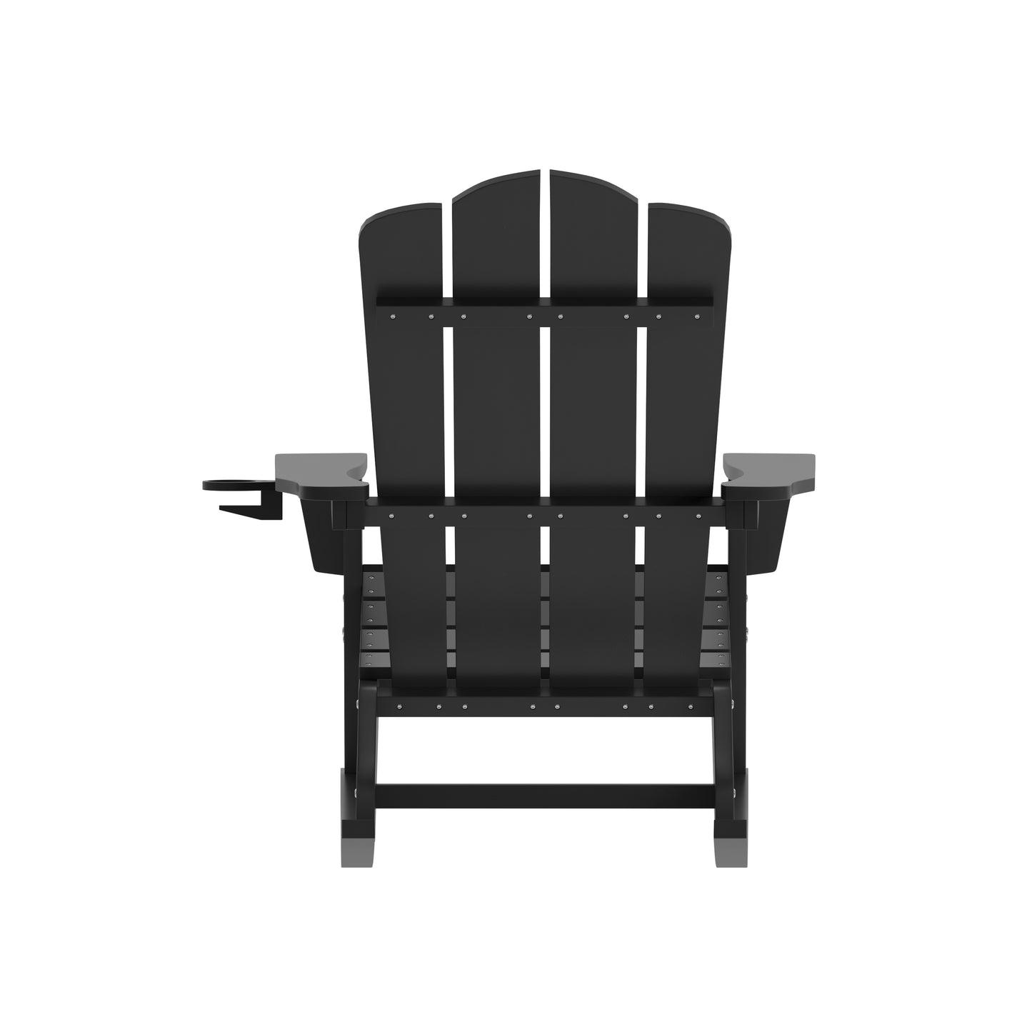 Black Rocking Chair-Cupholder LE-HMP-1045-31-BK-GG