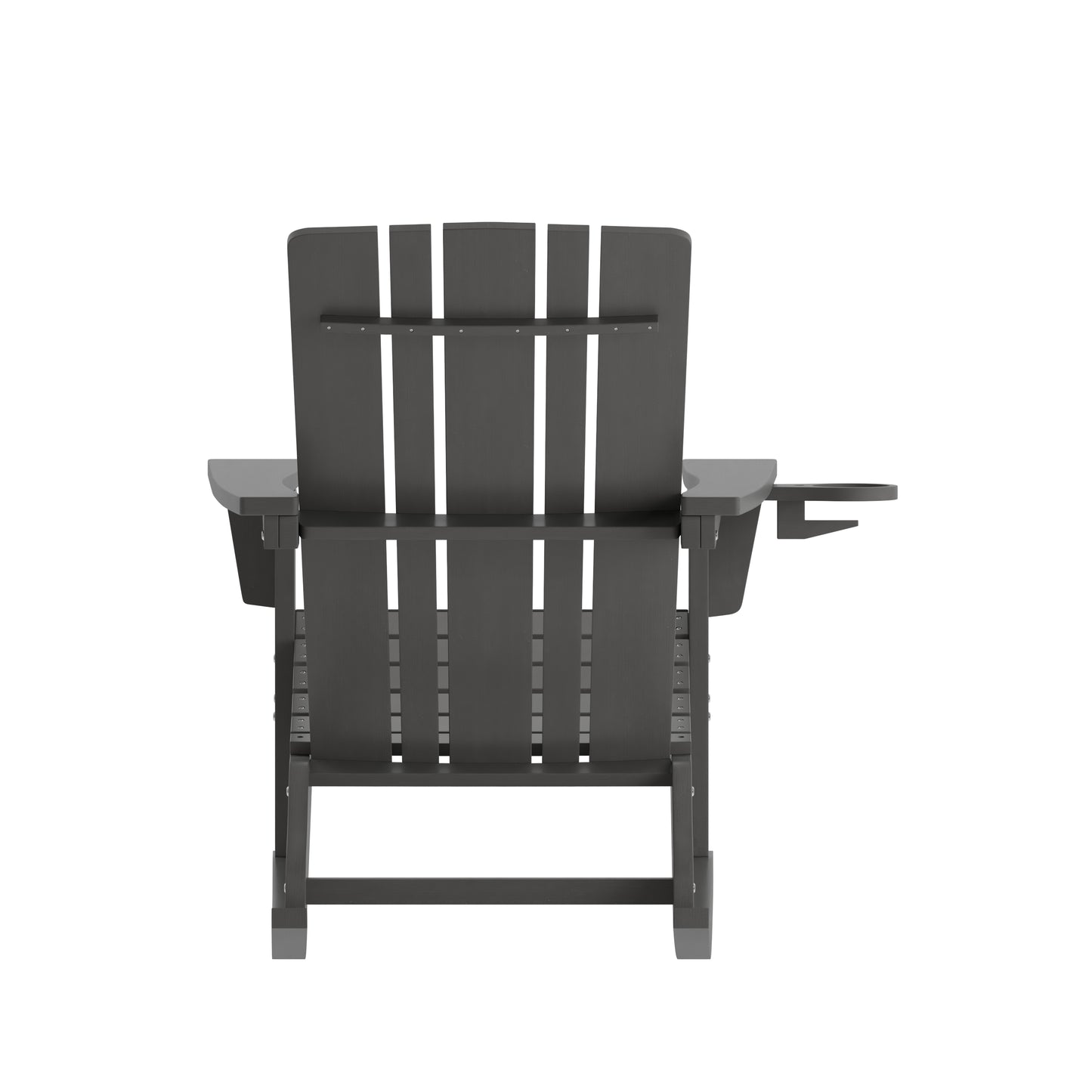 Gray Rocking Chair-Cupholder LE-HMP-1045-31-GY-GG