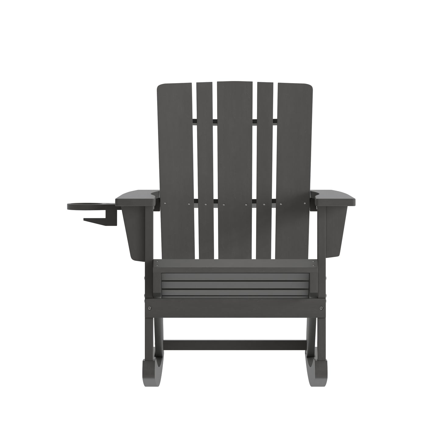 Gray Rocking Chair-Cupholder LE-HMP-1045-31-GY-GG