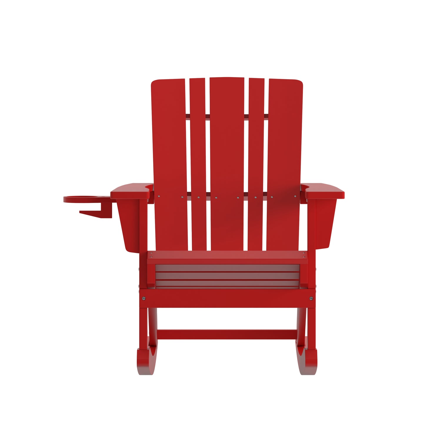 Red Rocking Chair-Cupholder LE-HMP-1045-31-RD-GG