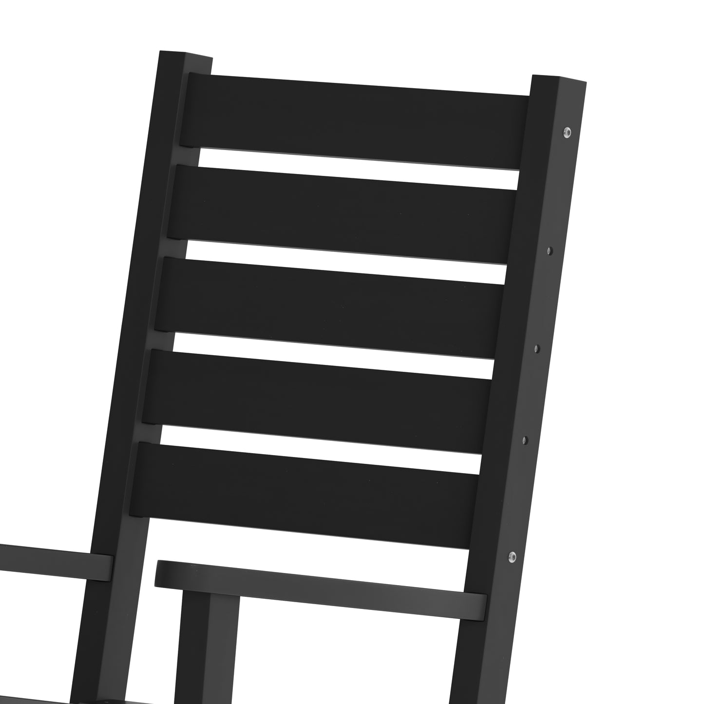 Black Outdoor Rocking Chair LE-HMP-2002-110-BK-GG