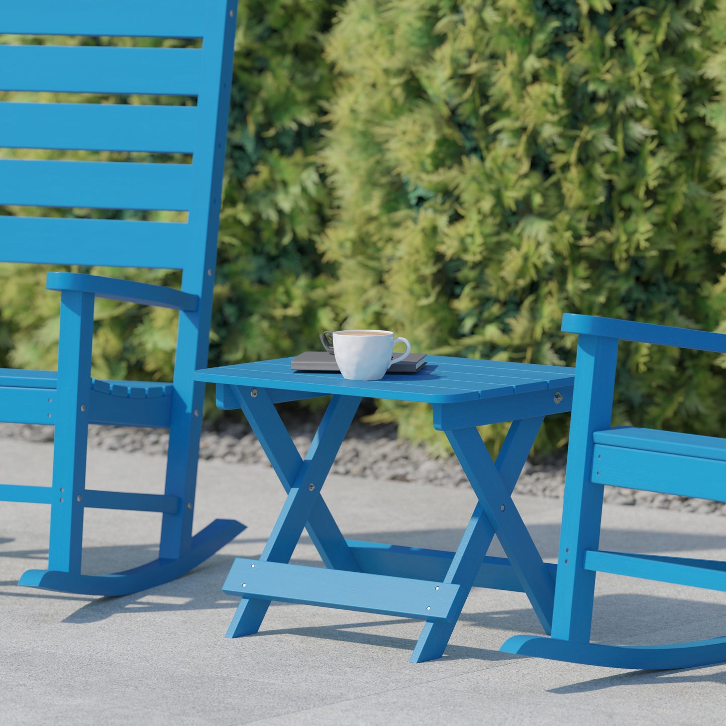 Blue Folding Adirondack Table LE-HMP-2012-1620H-BL-GG