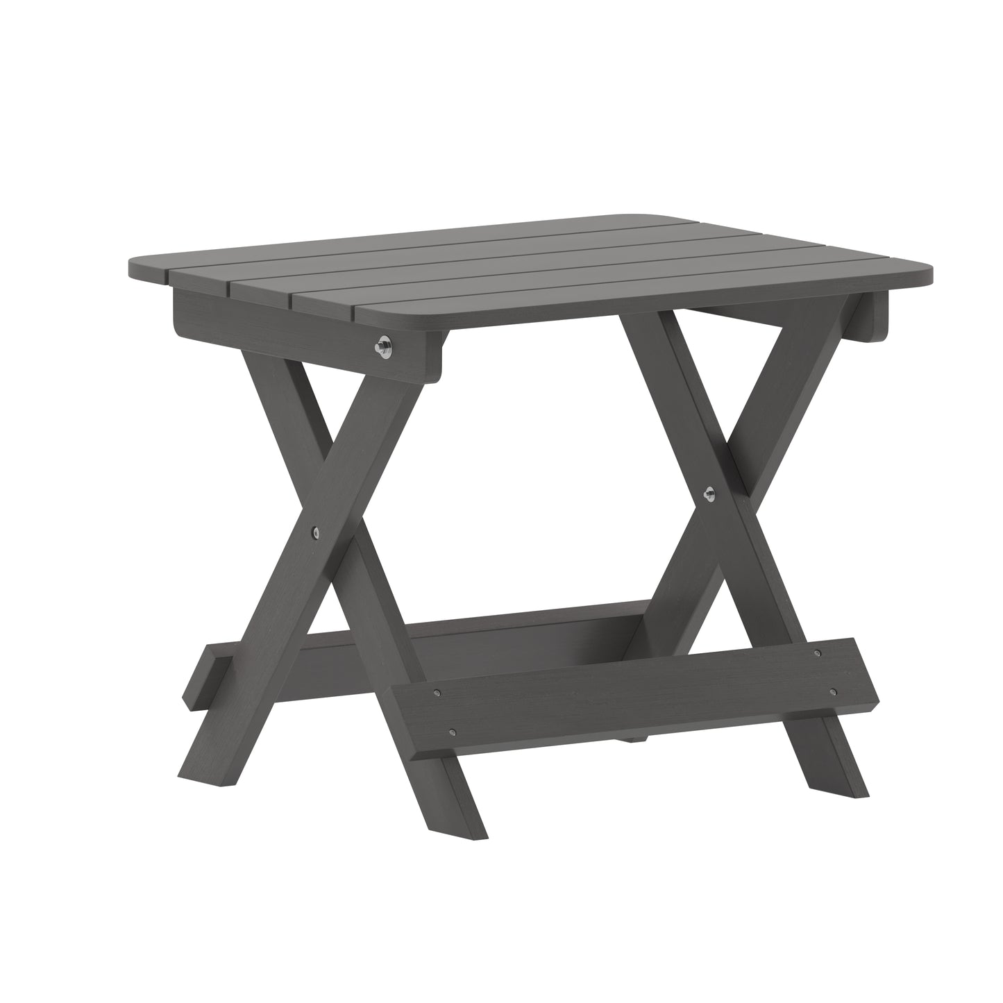 Gray Folding Adirondack Table LE-HMP-2012-1620H-GY-GG