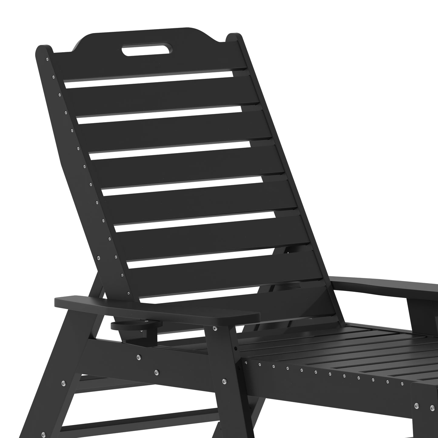 Black Adjustable Lounge Chair LE-HMP-2017-414-BK-GG