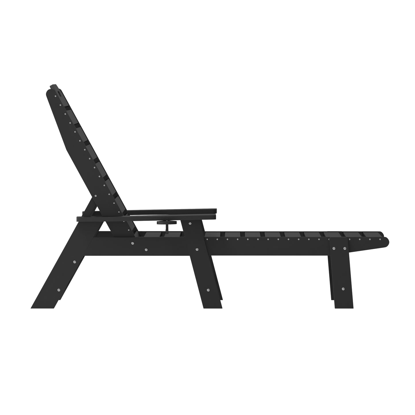 Black Adjustable Lounge Chair LE-HMP-2017-414-BK-GG