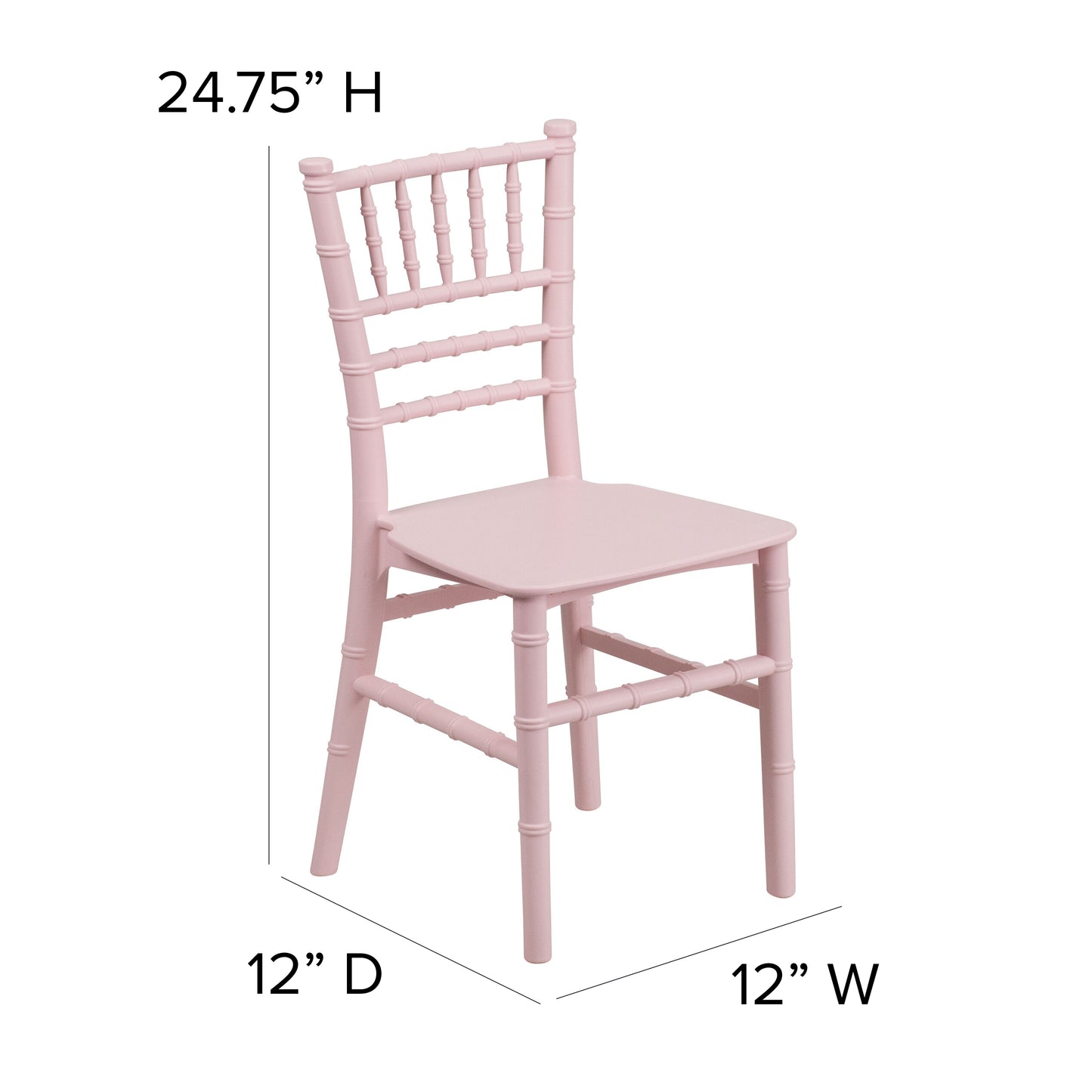 Child's Pink Resin Chair LE-L-7K-PK-GG