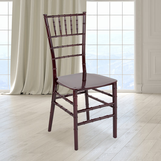 Mahogany Resin Chiavari Chair LE-MAHOGANY-M-GG