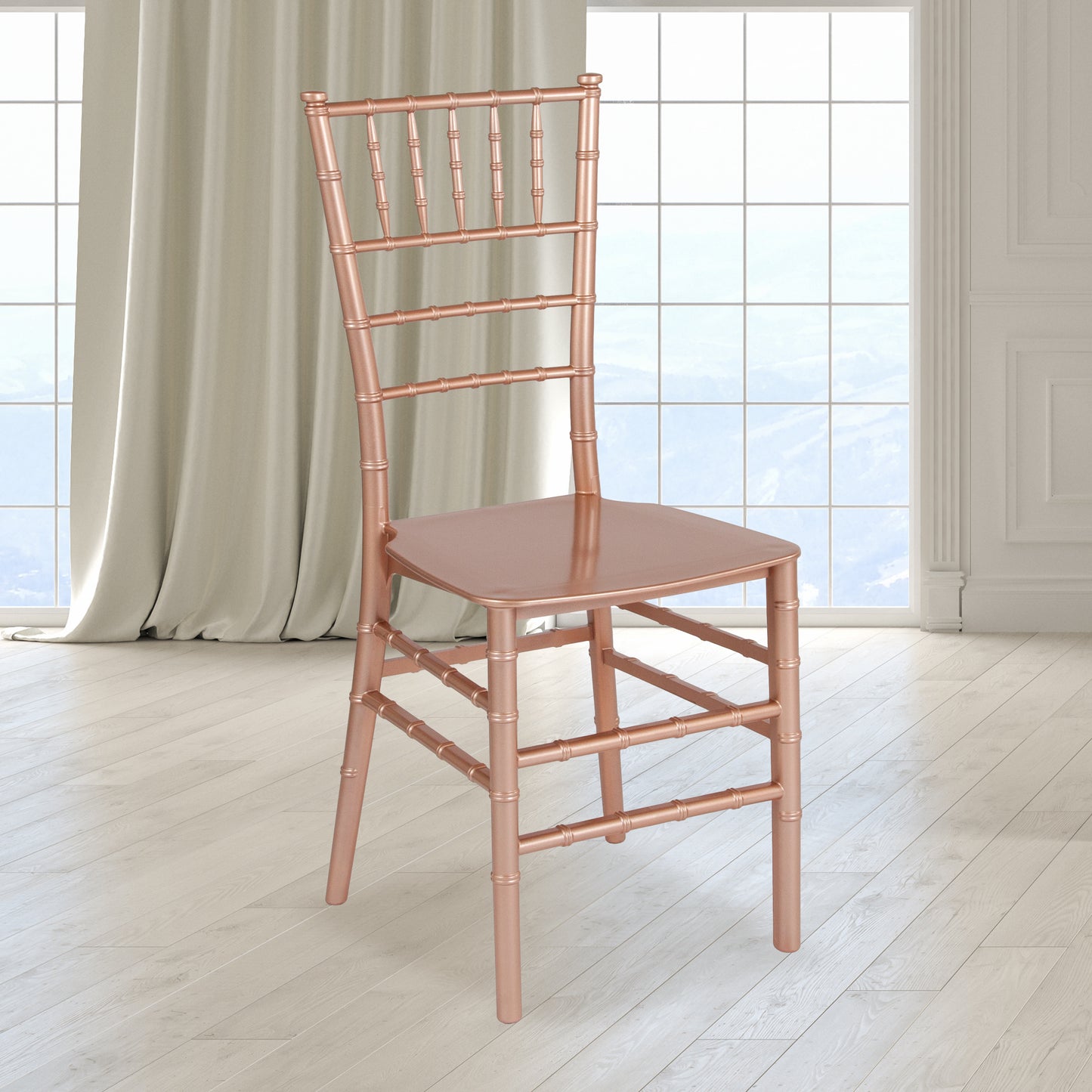 Rose Gold Resin Chiavari Chair LE-ROSE-M-GG