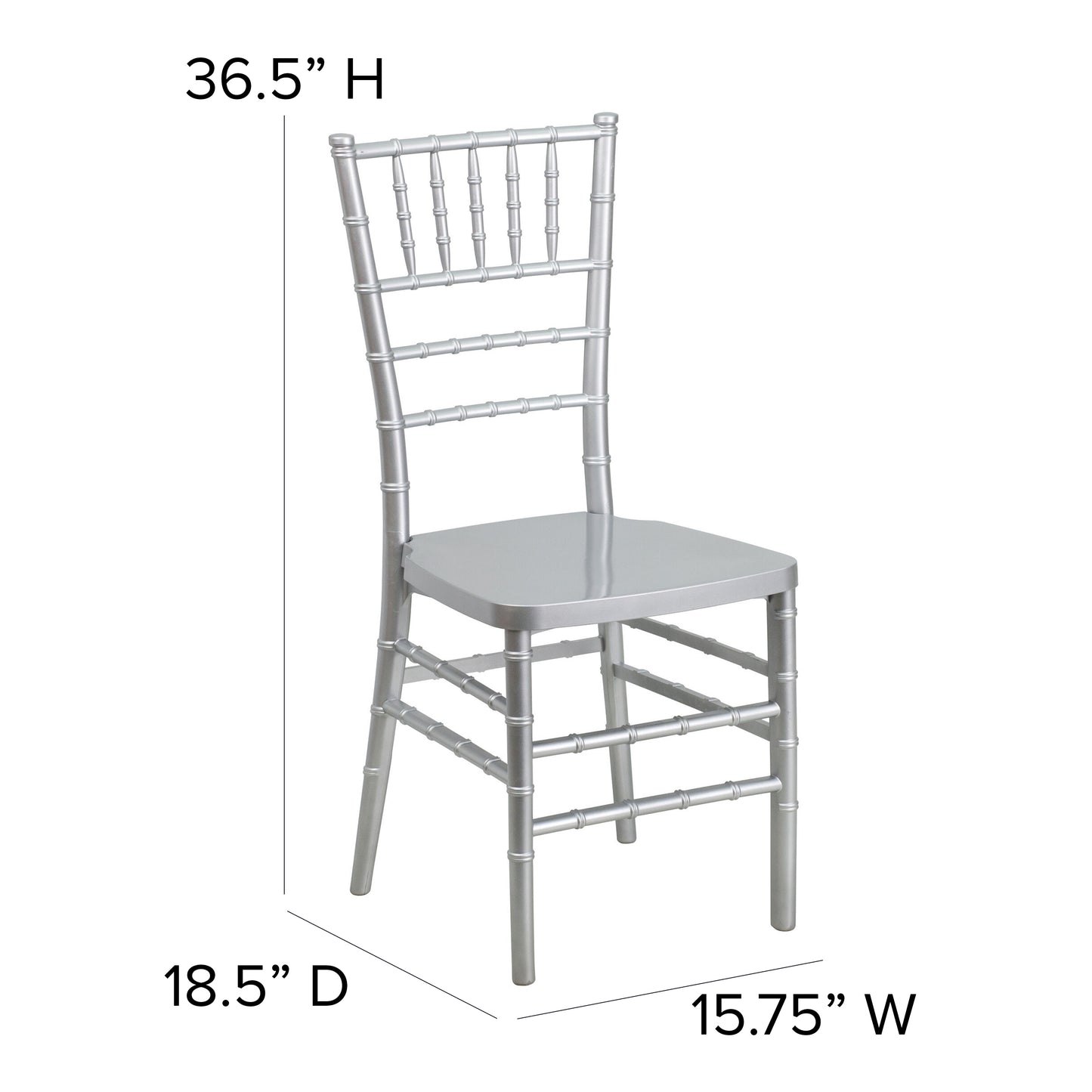 Silver Resin Chiavari Chair LE-SILVER-GG