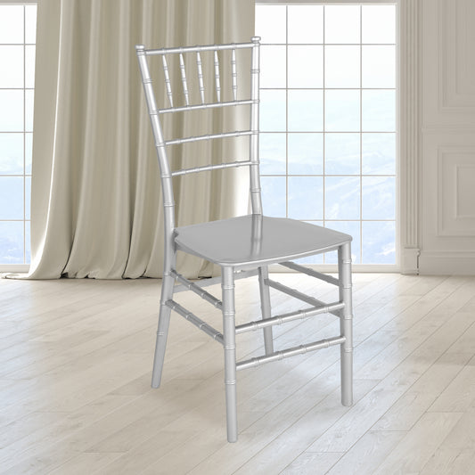 Silver Resin Chiavari Chair LE-SILVER-M-GG