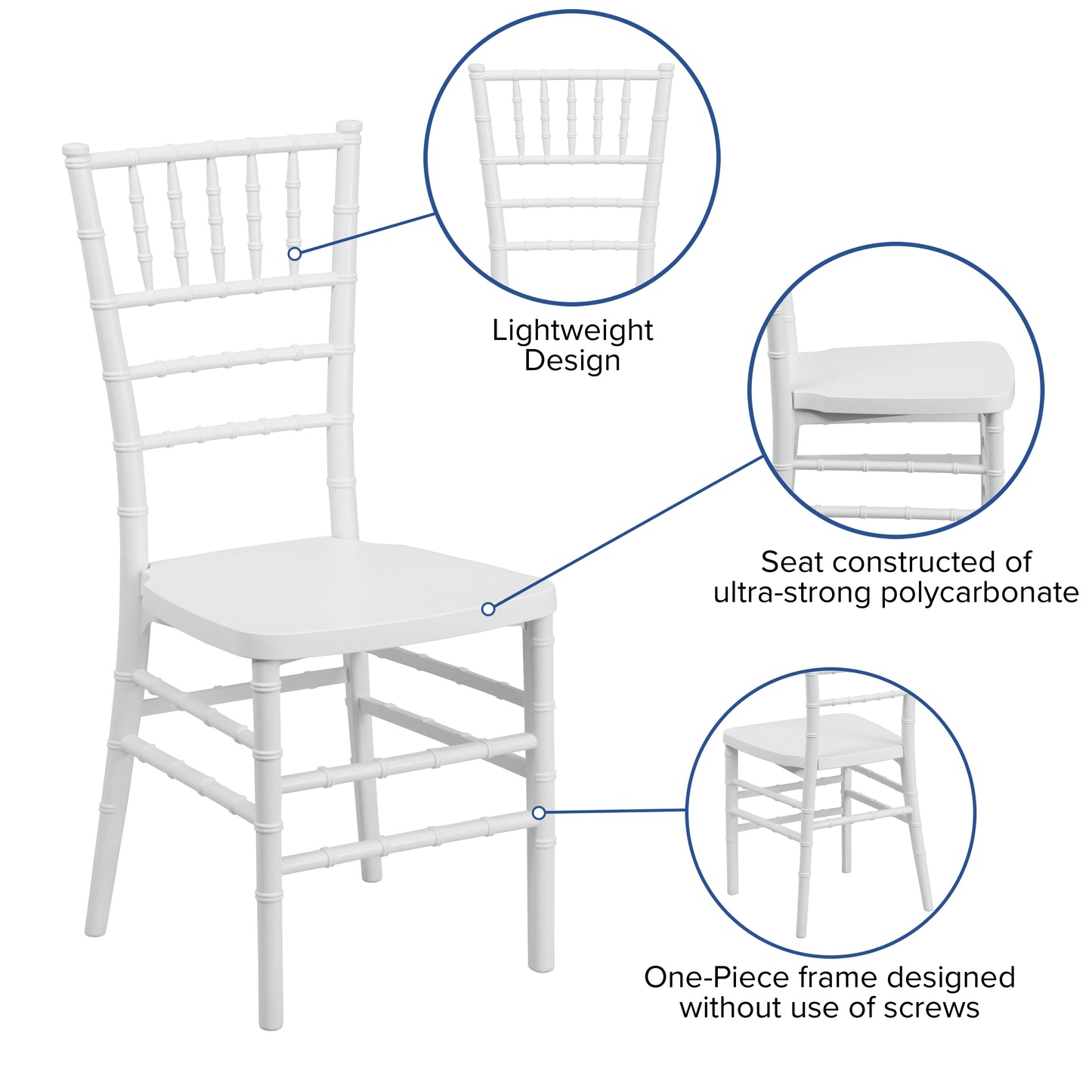 Matte White Chiavari Chair LE-WHITE-GG