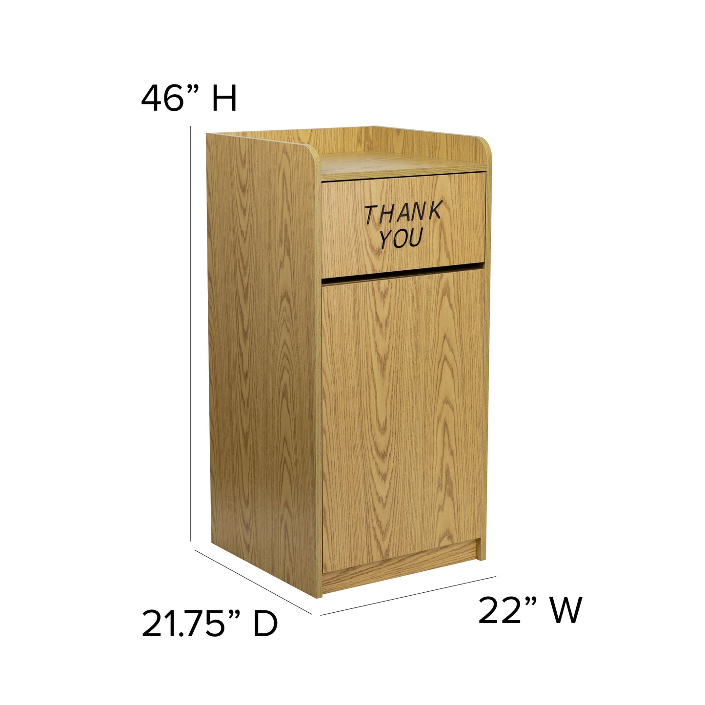 Oak Wood Tray Top Receptacle MT-M8520-TRA-OAK-GG