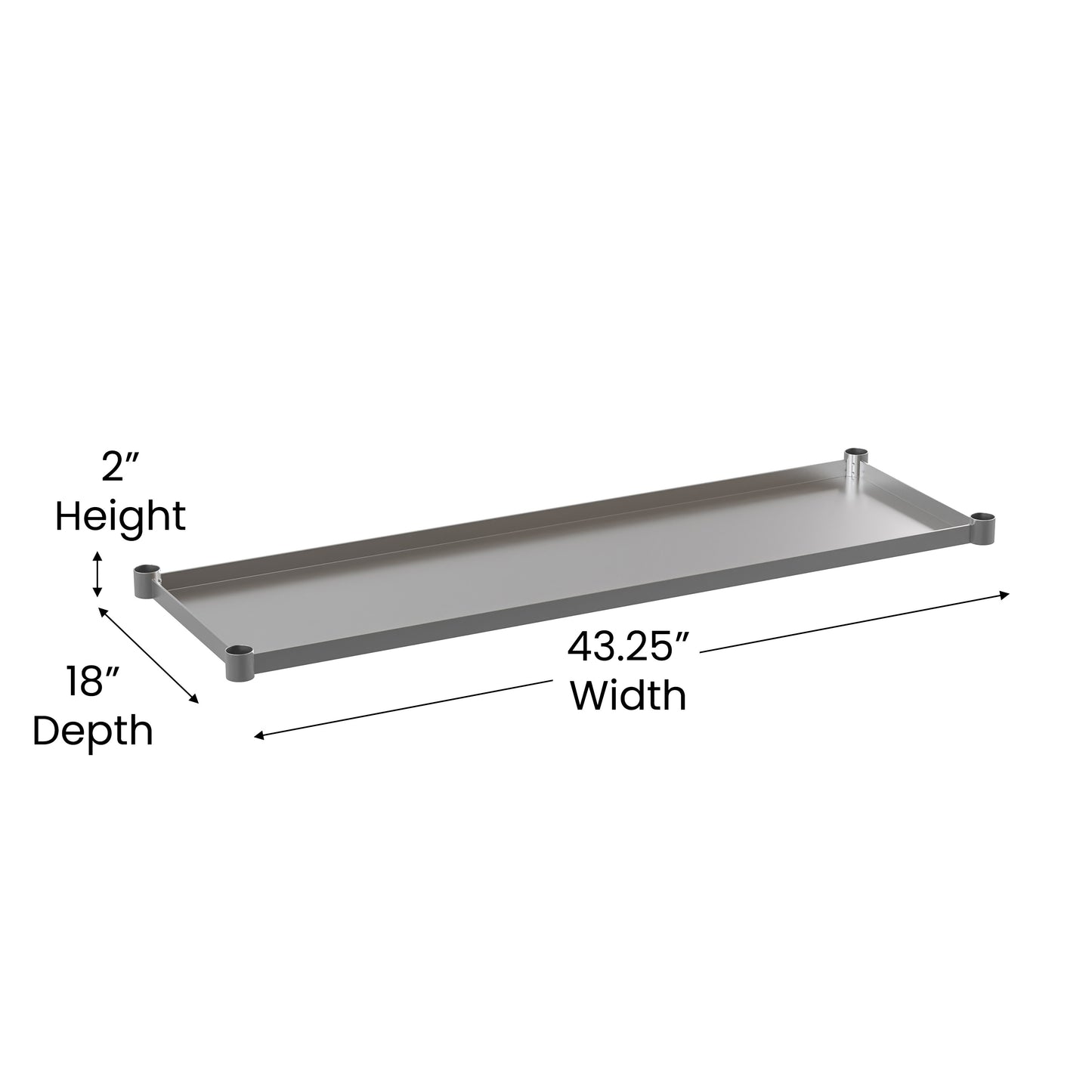 Galvanized Work Table Shelf NH-GU-2448-GG