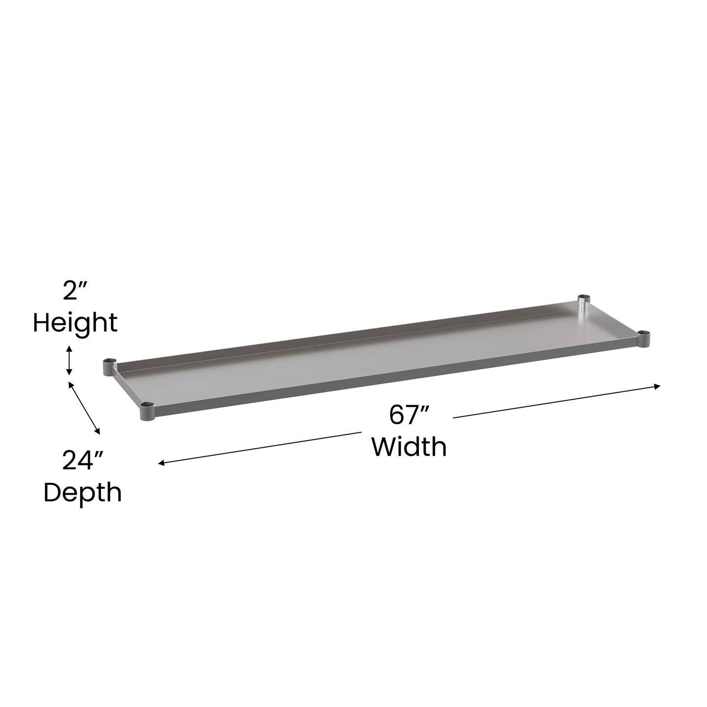 Galvanized Work Table Shelf NH-GU-3072-GG