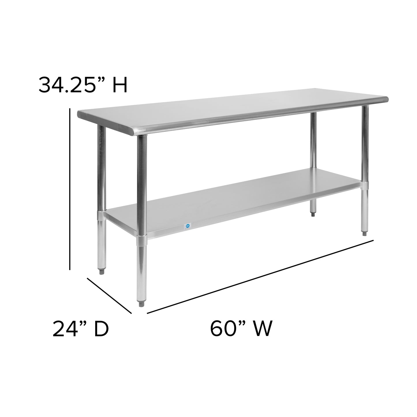 60" Stainless Steel Work Table NH-WT-2460-GG