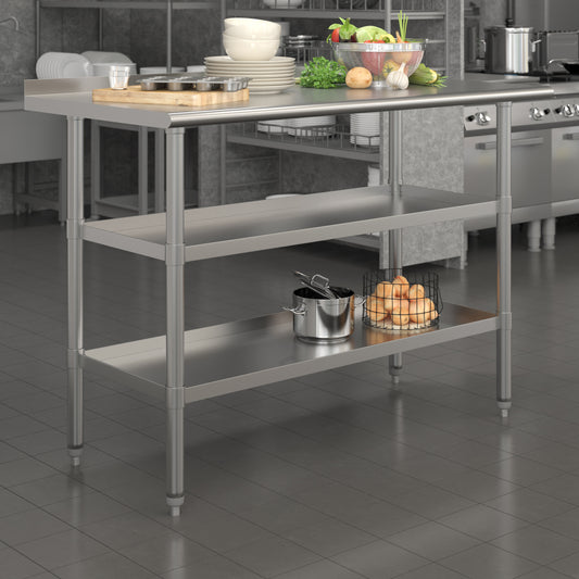 Stainless Table 2 Shelf Table NH-WT-GU-2448BSP-GG