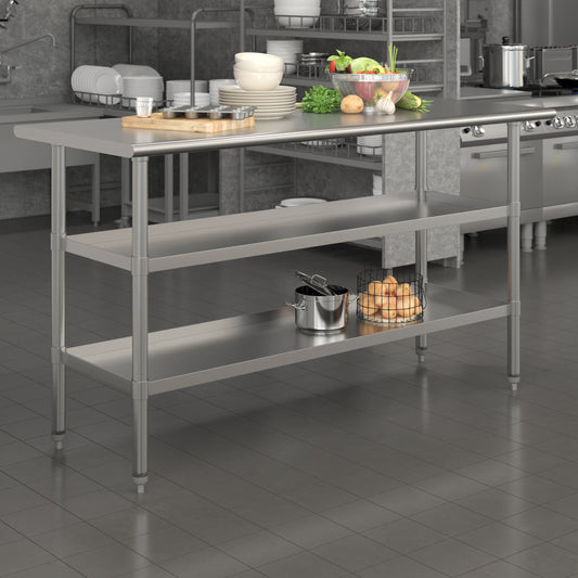 Stainless Table 2 Shelf Table NH-WT-GU-2460-GG